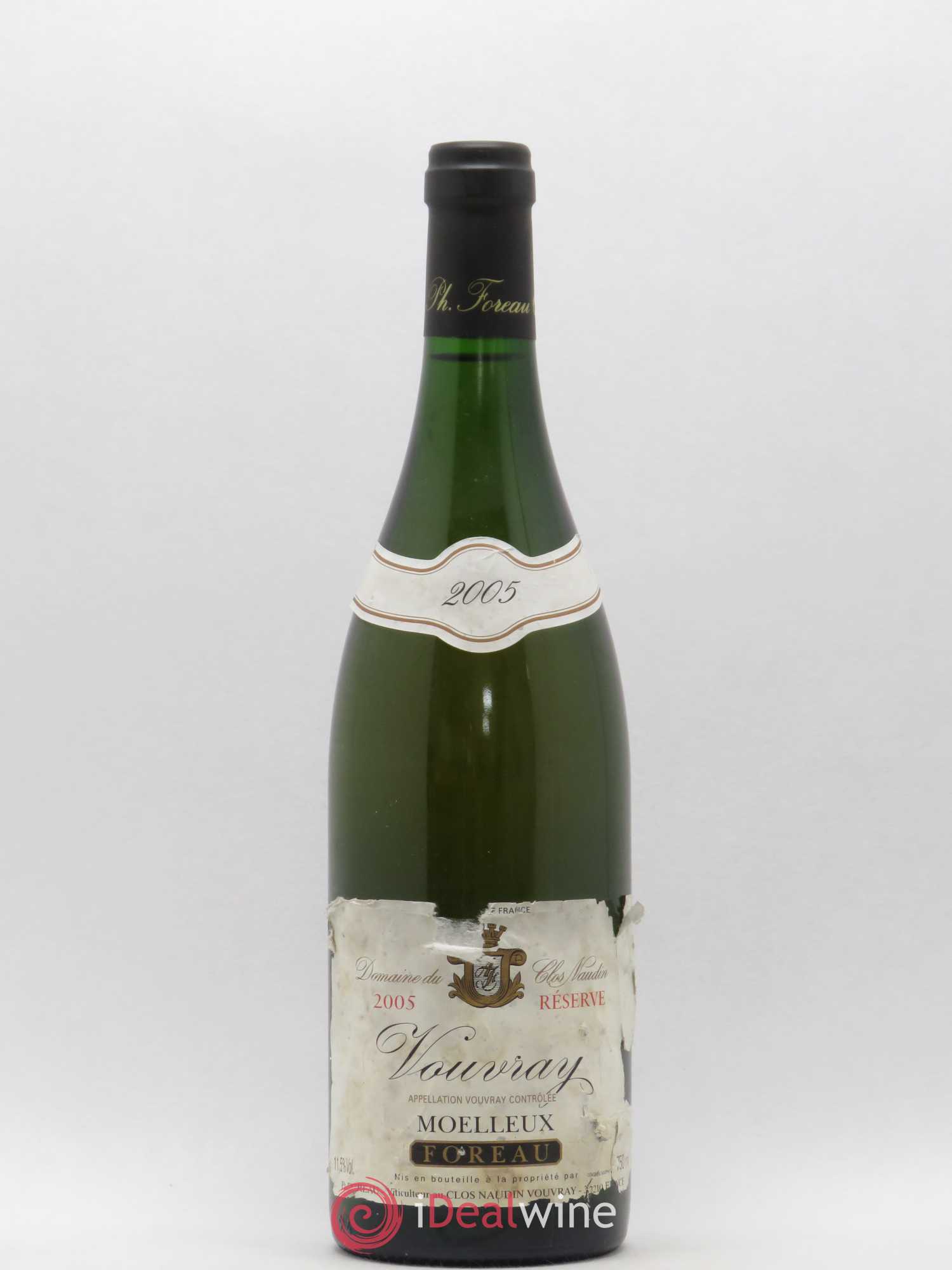 Vouvray Moelleux Réserve Clos Naudin - Philippe Foreau 2005 - Lot de 1 bouteille - 0