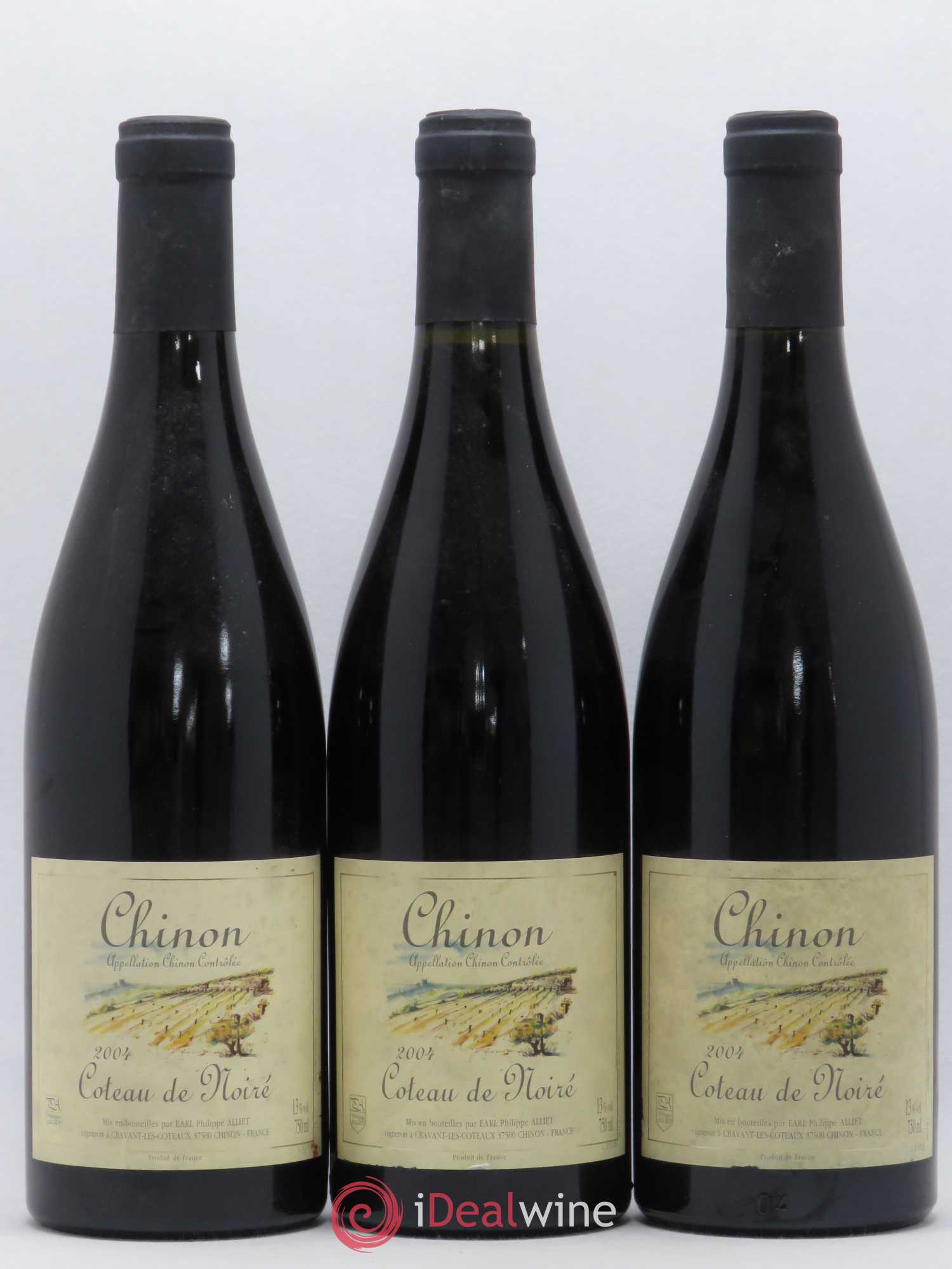 Chinon Coteau de Noiré Philippe Alliet 2004 - Lot de 3 bouteilles - 0