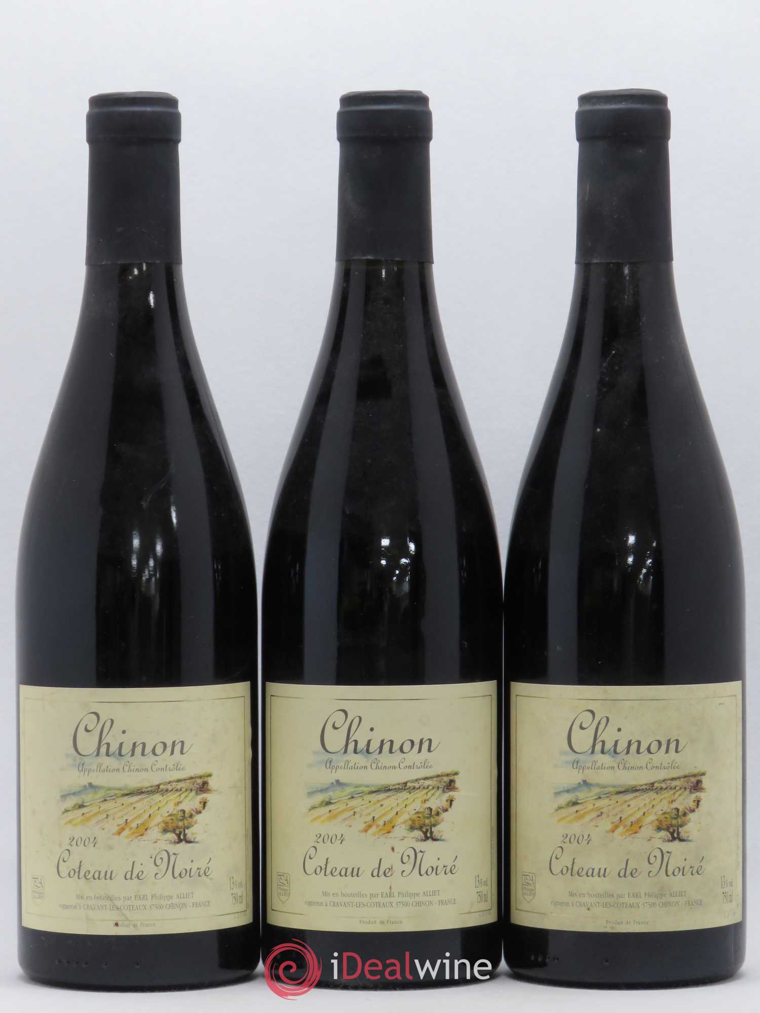Chinon Coteau de Noiré Philippe Alliet 2004 - Lot de 3 bouteilles - 0