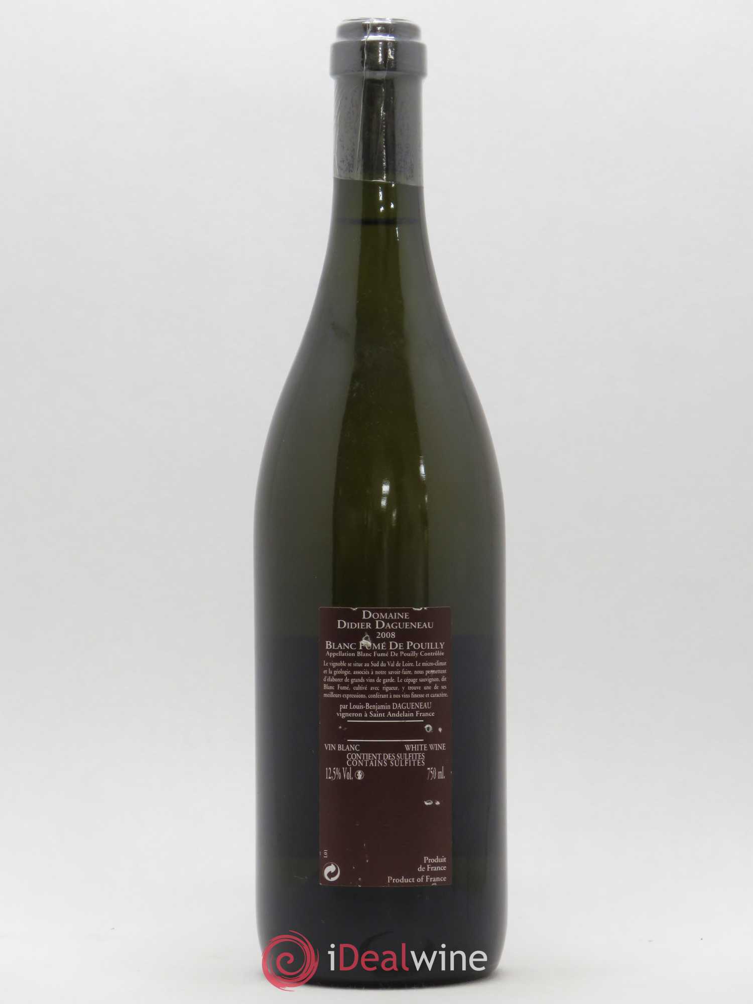 Vin de France (anciennement Pouilly-Fumé) Pur Sang Dagueneau (Domaine Didier - Louis-Benjamin) 2008 - Lot de 1 bouteille - 1