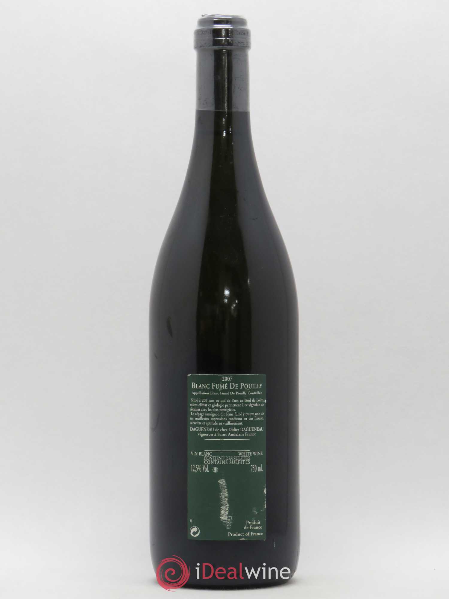 Vin de France (anciennement Pouilly-Fumé) Silex Dagueneau (Domaine Didier - Louis-Benjamin) 2007 - Lot de 1 bouteille - 1