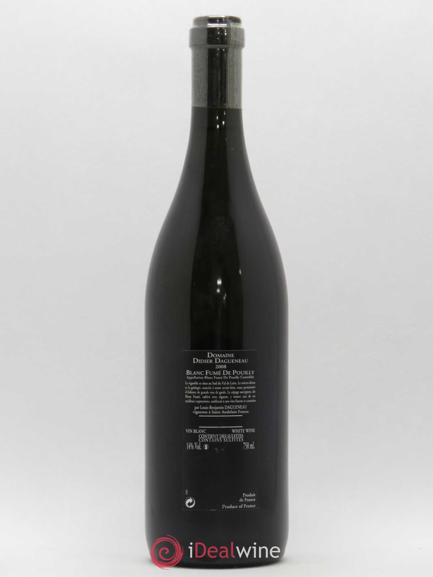 Vin de France (anciennement Pouilly-Fumé) Silex Dagueneau (Domaine Didier - Louis-Benjamin) 2008 - Lot de 1 bouteille - 1