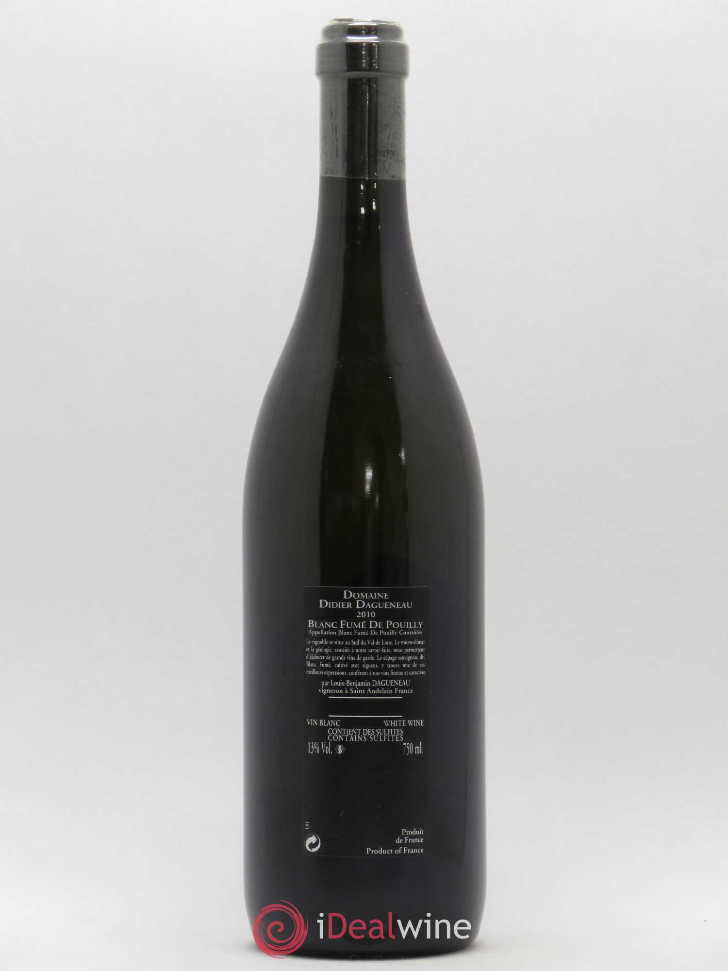 Vin de France (anciennement Pouilly-Fumé) Silex Dagueneau (Domaine Didier - Louis-Benjamin) 2010 - Lot de 1 bouteille - 1