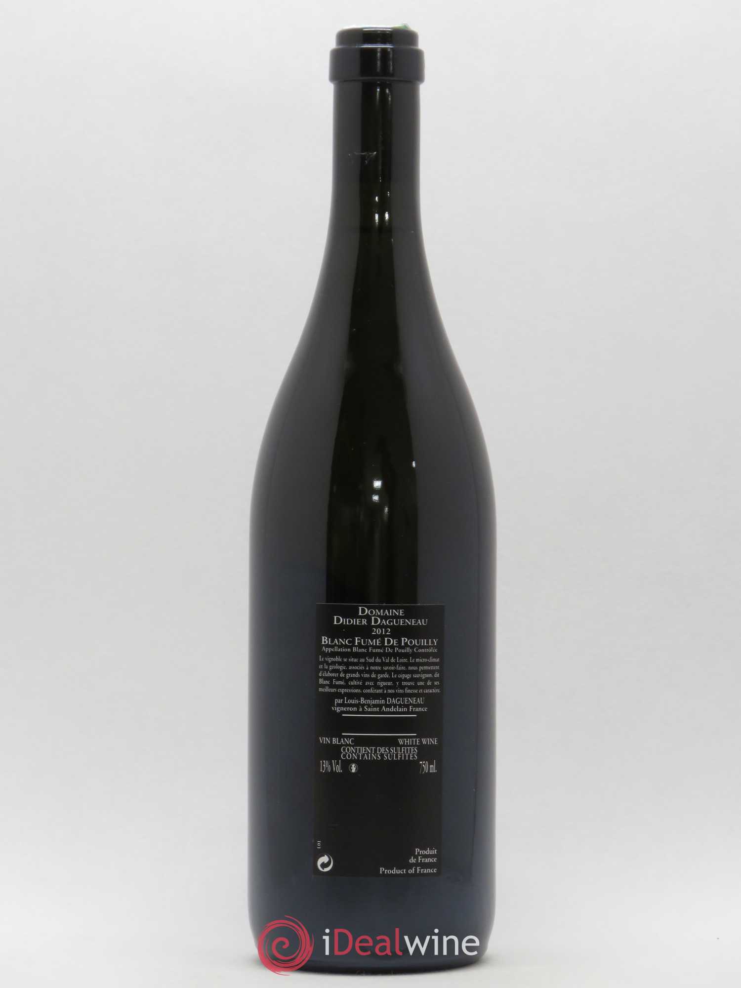 Vin de France (anciennement Pouilly-Fumé) Silex Dagueneau (Domaine Didier - Louis-Benjamin) 2012 - Lot de 1 bouteille - 1