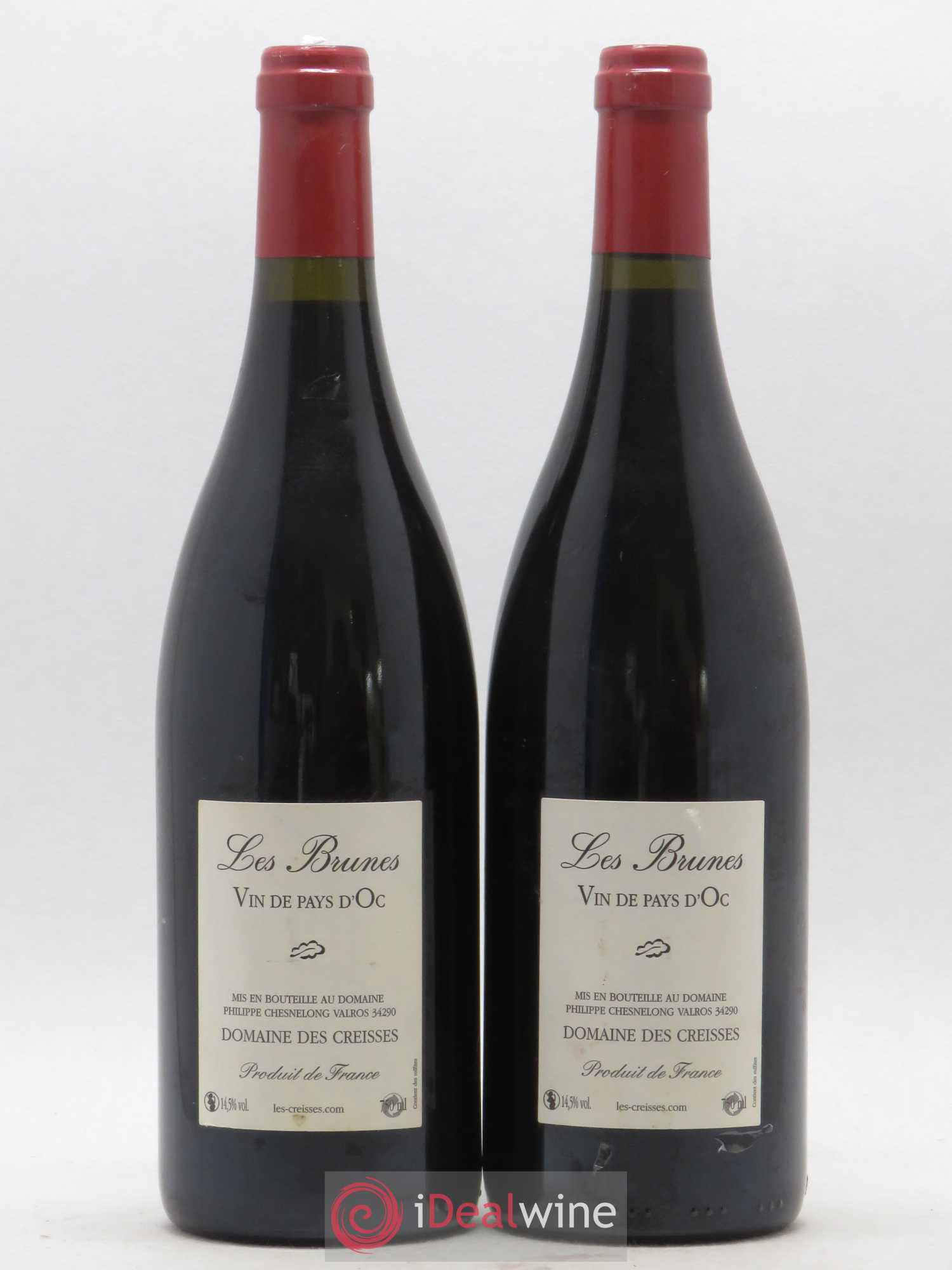 Pays d'Oc Les Brunes Domaine les Creisses 2005 - Posten von 2 Flaschen - 1