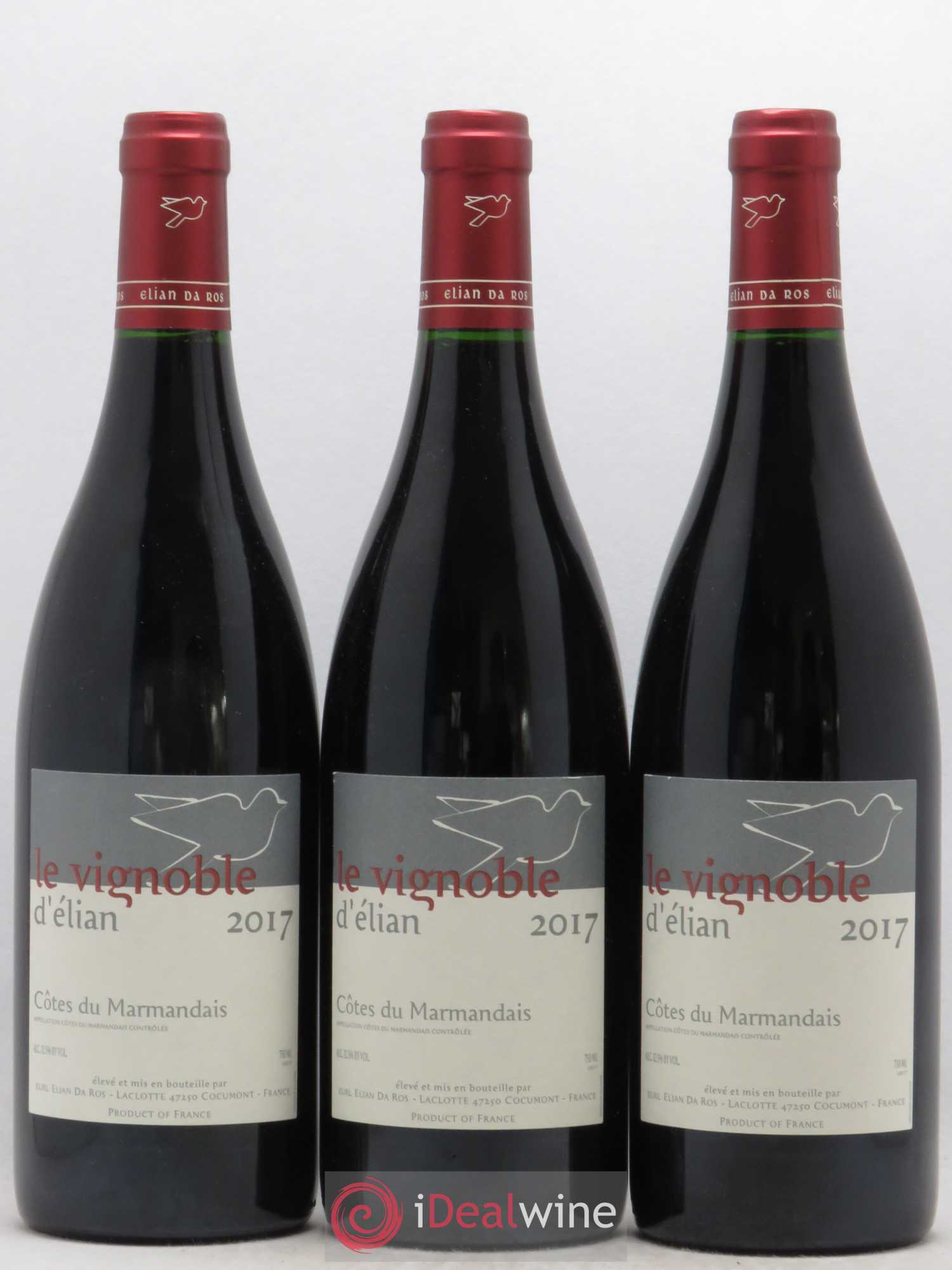 Côtes du Marmandais Elian Da Ros (Domaine) (sans prix de réserve) 2017 - Lot de 3 bouteilles - 0