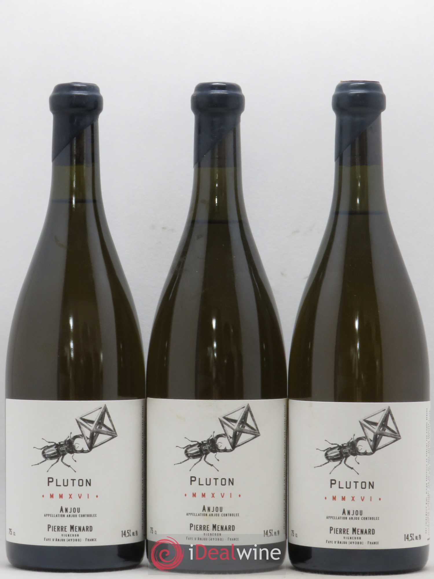 Anjou Pluton MMXVI Menard 2016 - Posten von 3 Flaschen - 0