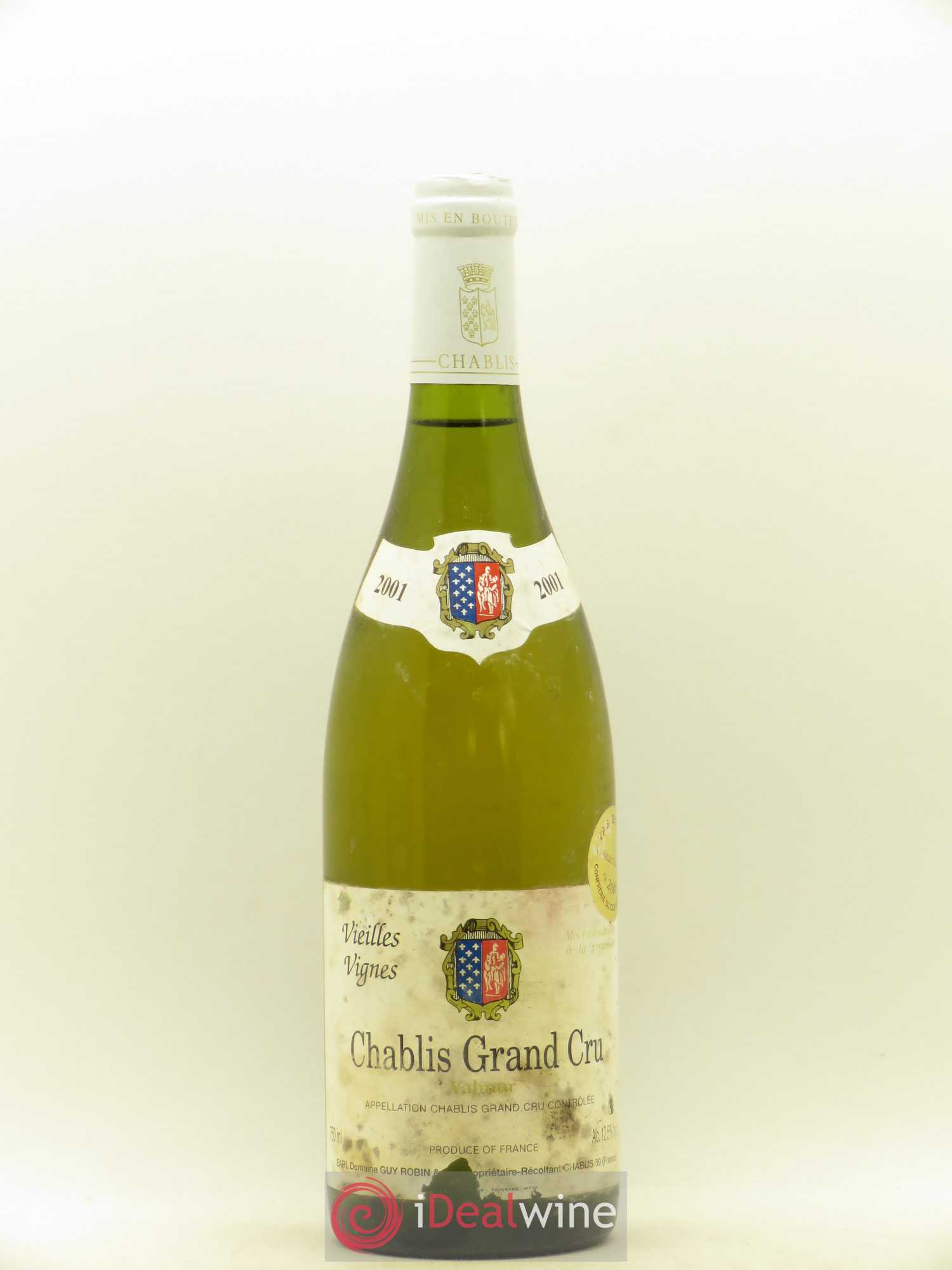 Chablis Grand Cru Valmur Vieilles Vignes Domaine Guy Robin 2001 - Posten von 1 Flasche - 0