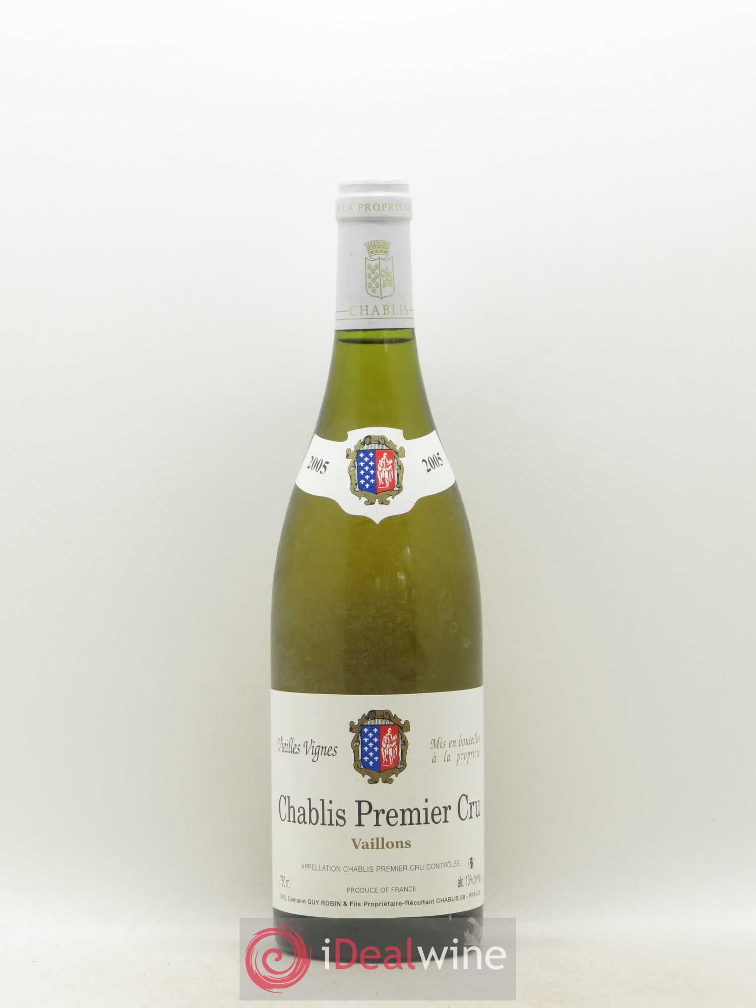 Chablis 1er Cru Vieilles Vignes Vaillons Domaine Guy Robin 2005 - Posten von 1 Flasche - 0