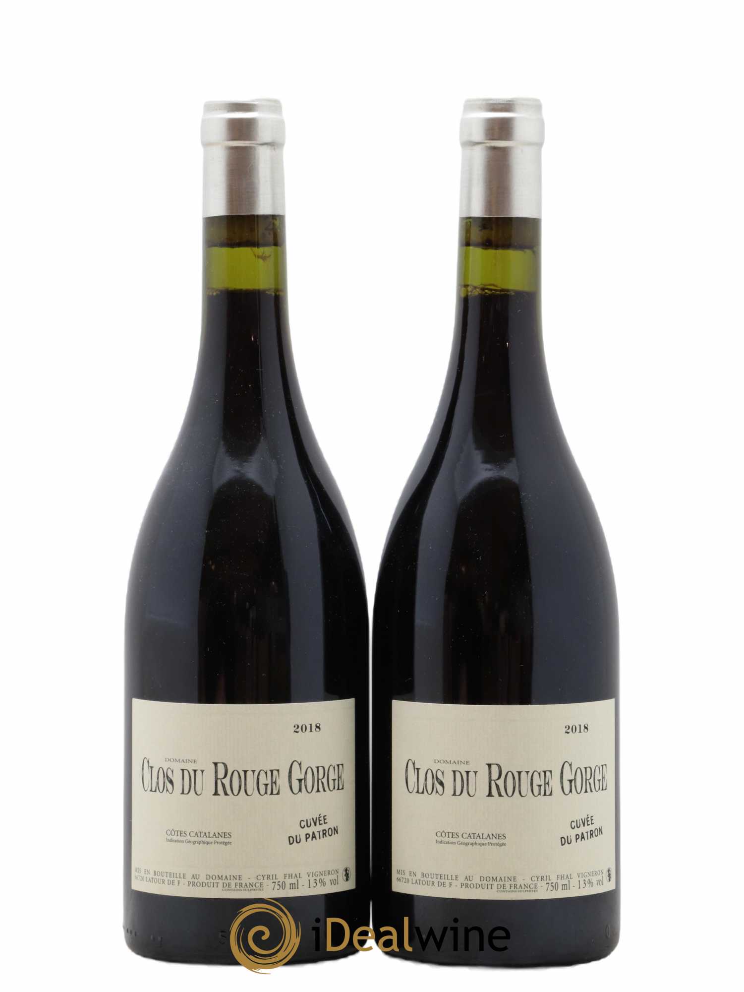 Côtes Catalanes Clos du Rouge Gorge Cuvée du Patron Cyril Fhal 2018 - Lot de 2 bouteilles - 0