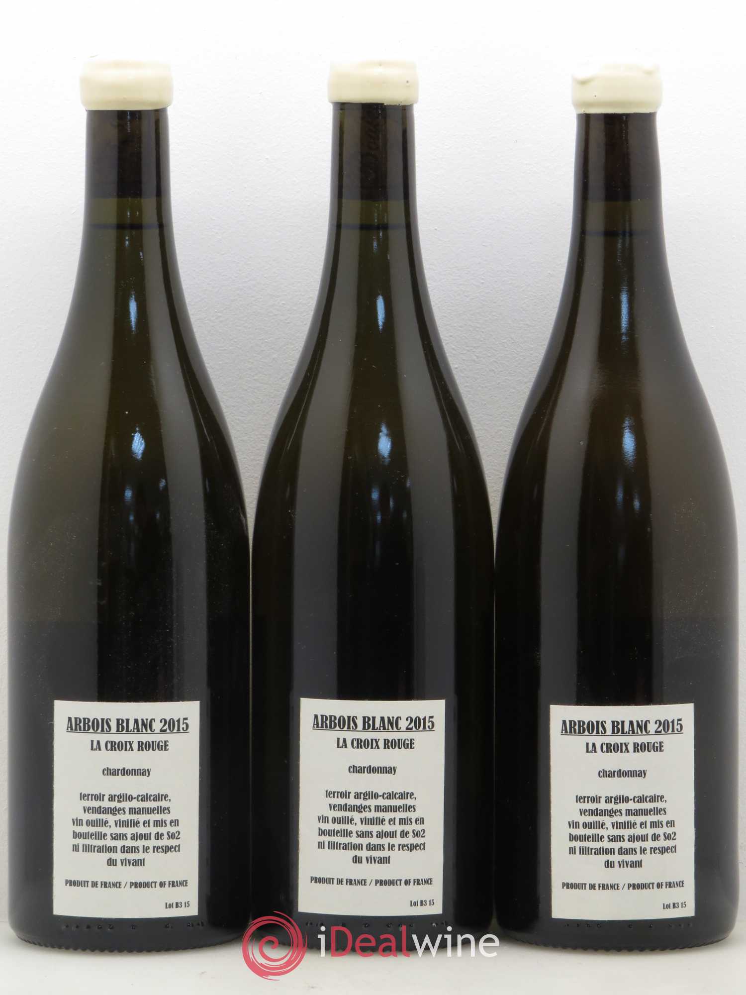 Arbois Chardonnay La Croix Rouge Adeline Houillon & Renaud Bruyère 2015 - Lot de 3 bouteilles - 1