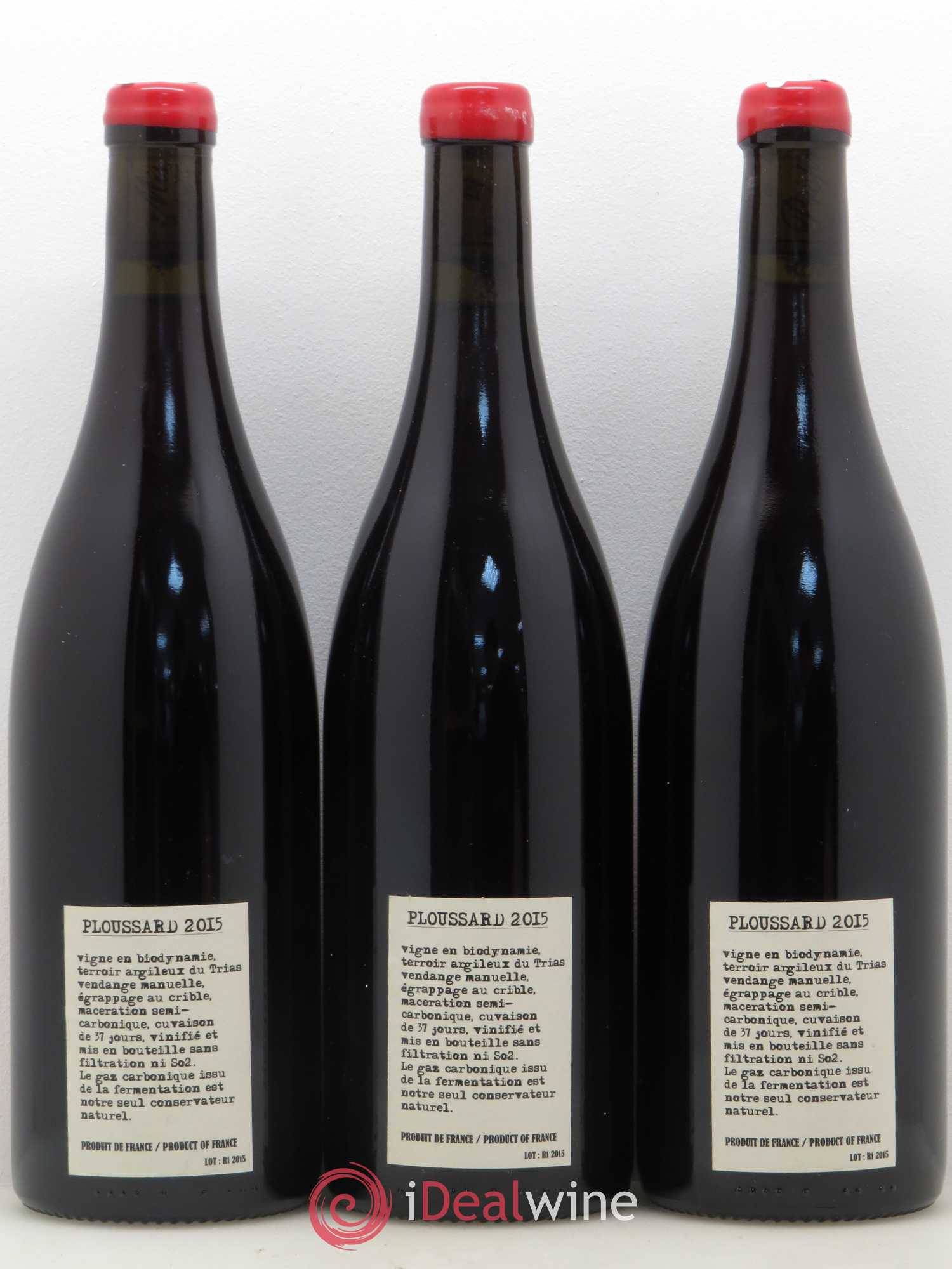 Arbois Ploussard Adeline Houillon & Renaud Bruyère 2015 - Lot de 3 bouteilles - 1