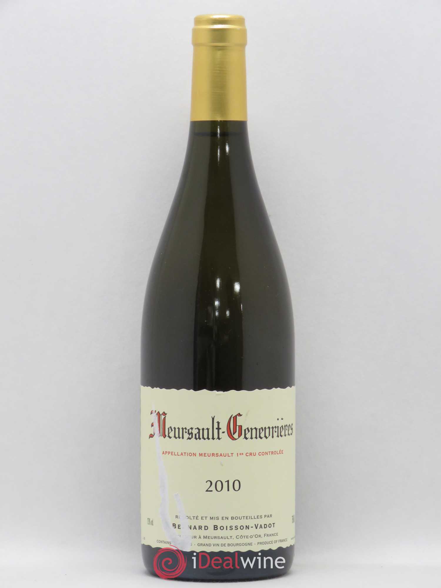 Meursault 1er Cru Genevrières Boisson-Vadot (Domaine) 2010 - Lot de 1 bouteille - 0