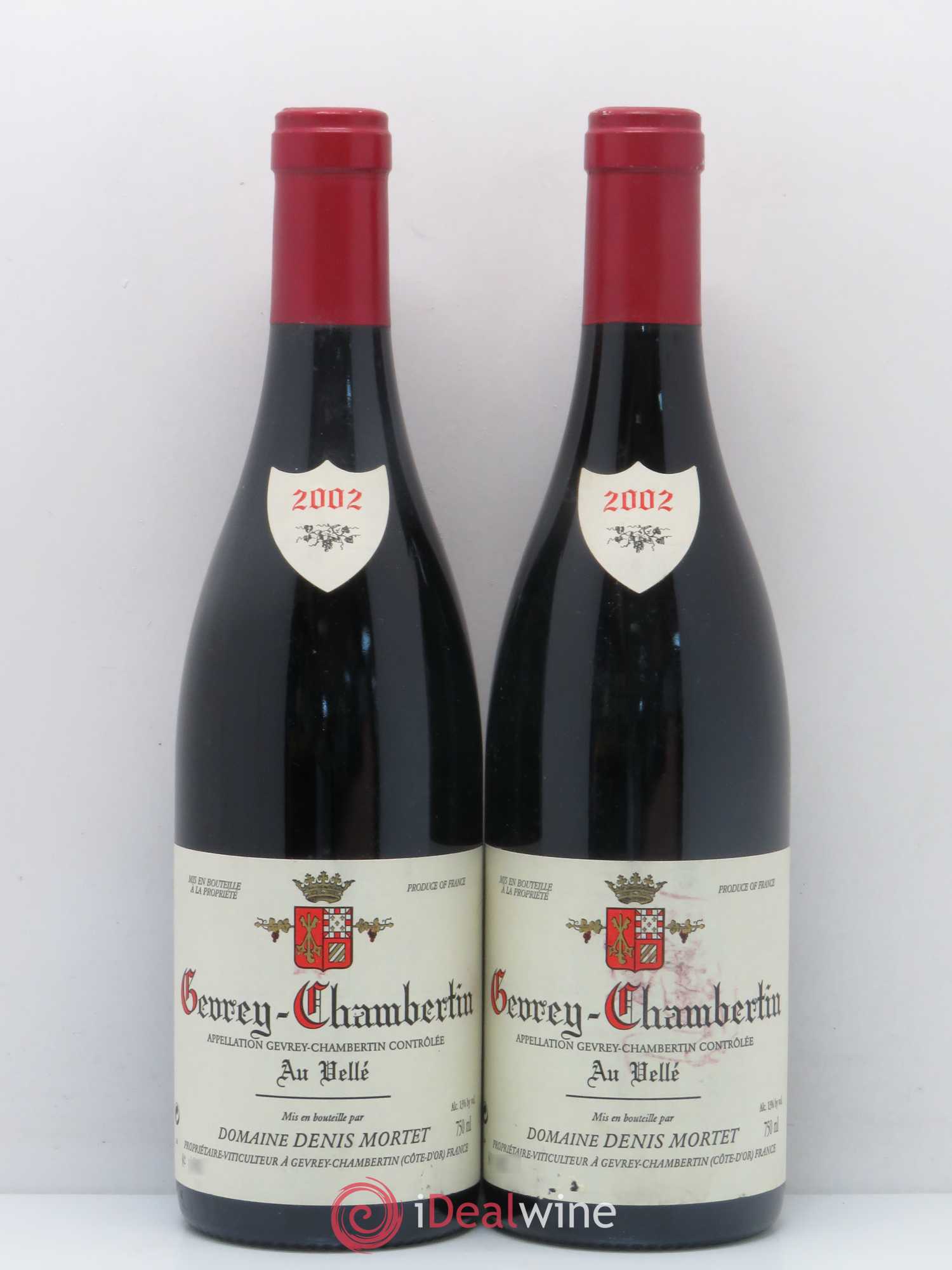 Gevrey-Chambertin Denis Mortet (Domaine) Au Vellé 2002 - Lot de 2 bouteilles - 0