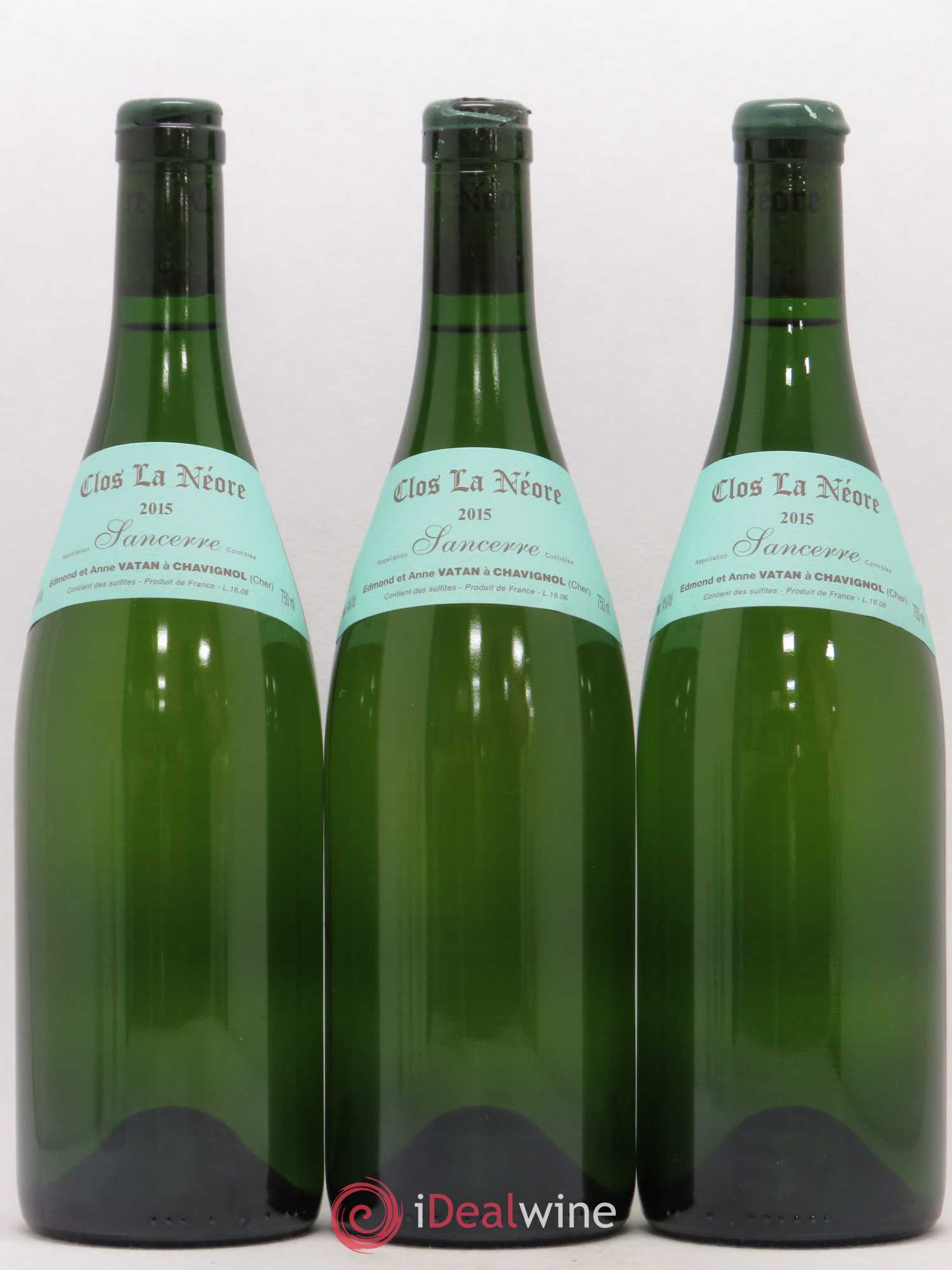 Sancerre Clos la Neore Edmond Vatan 2015 - Lot de 3 bouteilles - 0