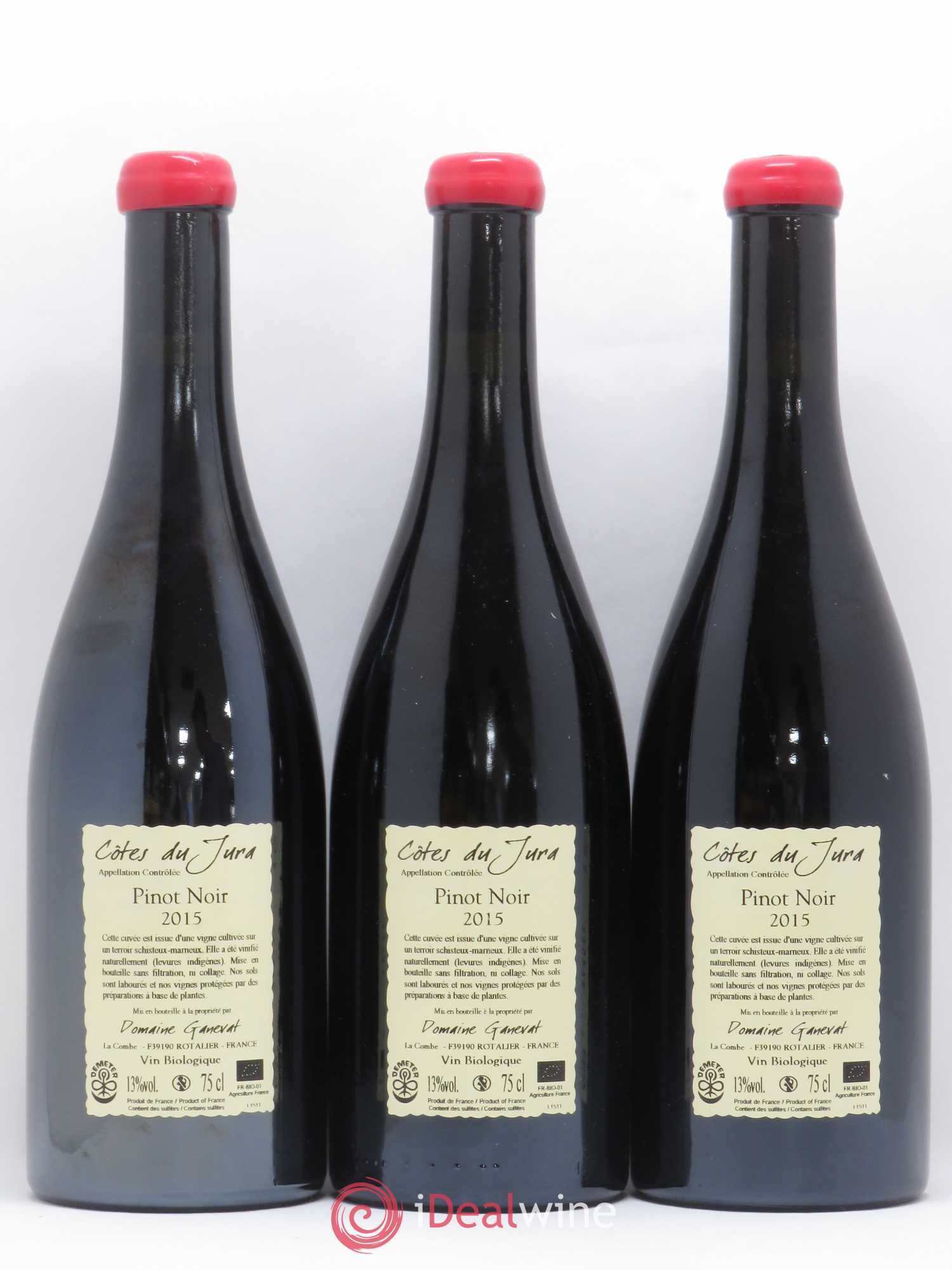 Côtes du Jura Pinot Noir En Billat  Jean-François Ganevat (Domaine) 2015 - Lot de 3 bouteilles - 1