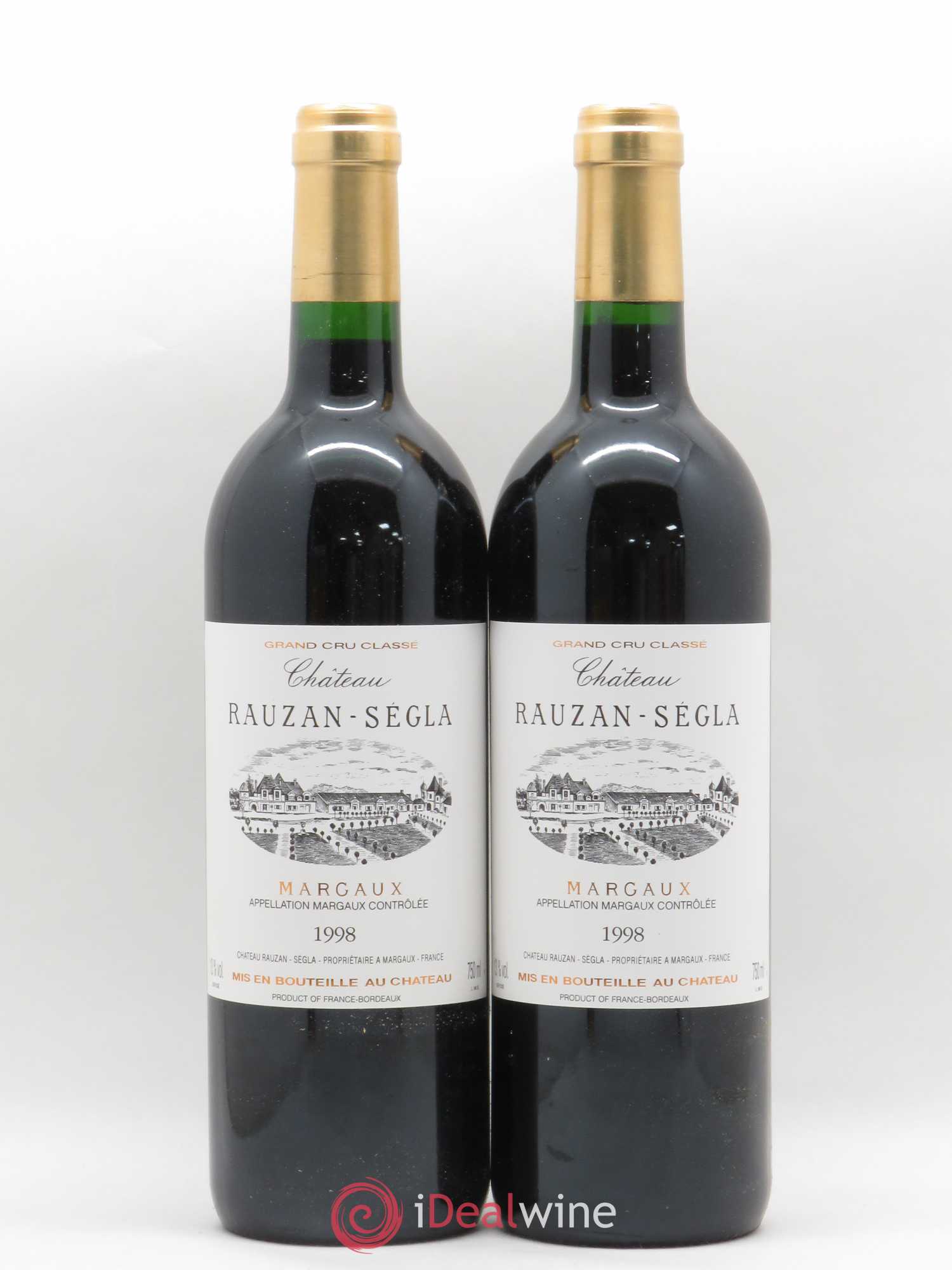 Château Rauzan Ségla Grand Cru Classé 1998 - Lot de 2 bouteilles - 0