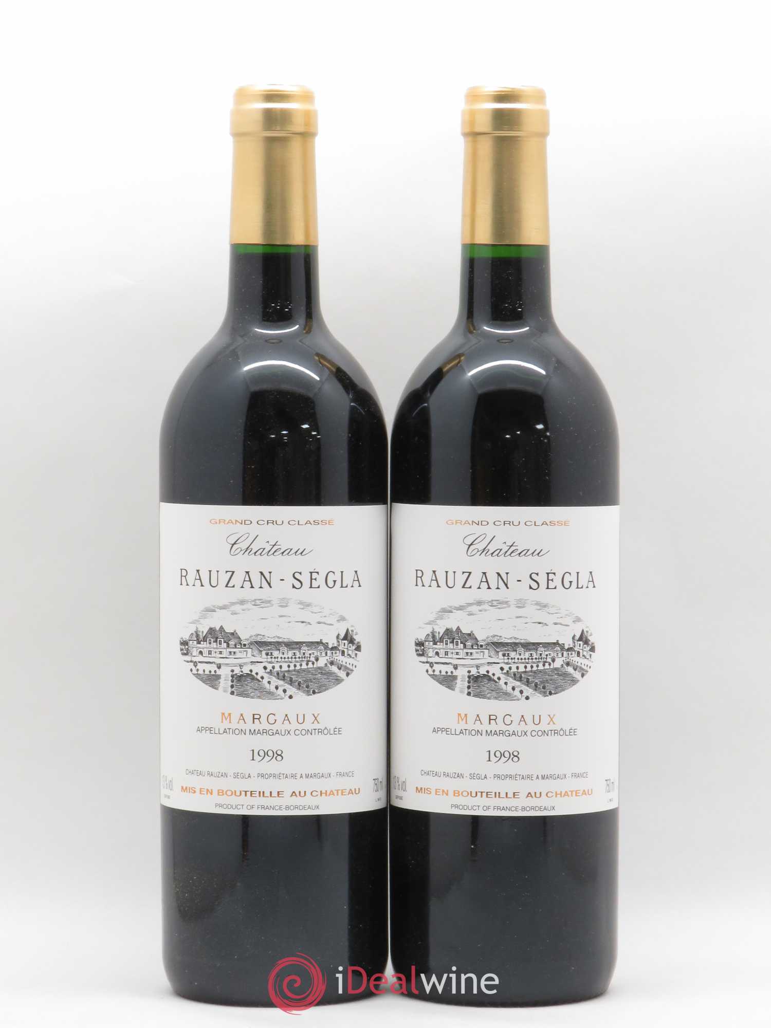 Château Rauzan Ségla Grand Cru Classé 1998 - Lot de 2 bouteilles - 0