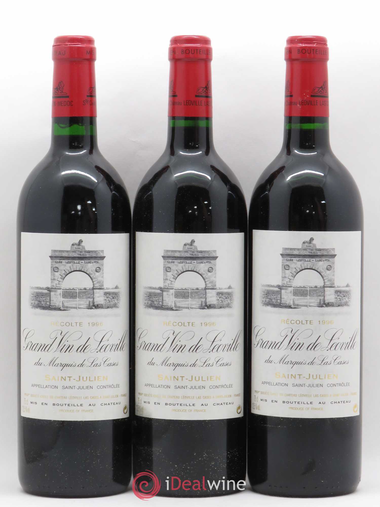 Château Léoville Las Cases 2ème Grand Cru Classé 1996 - Lot de 3 bouteilles - 0