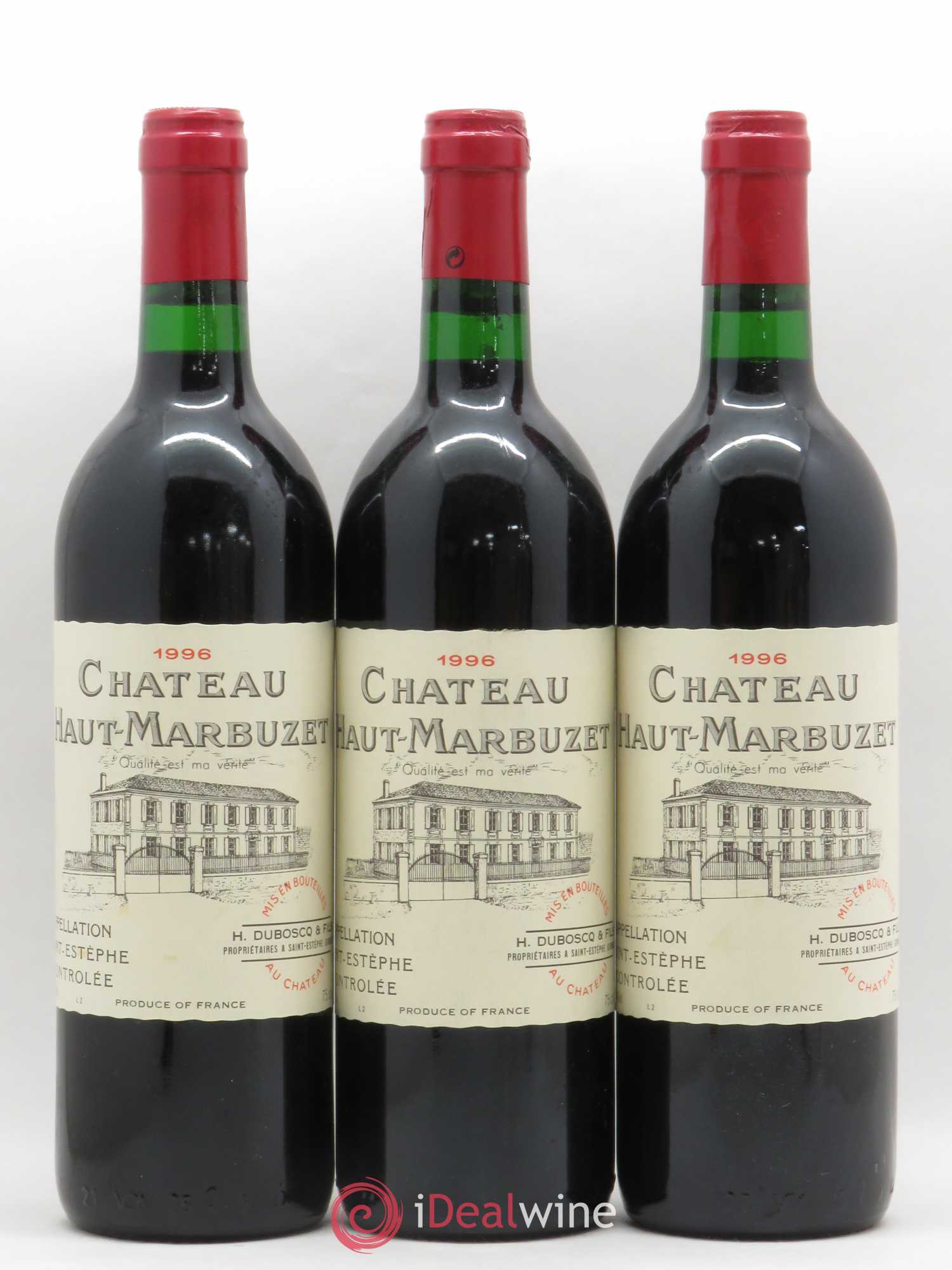 Château Haut Marbuzet 1996 - Lot de 12 bouteilles - 1