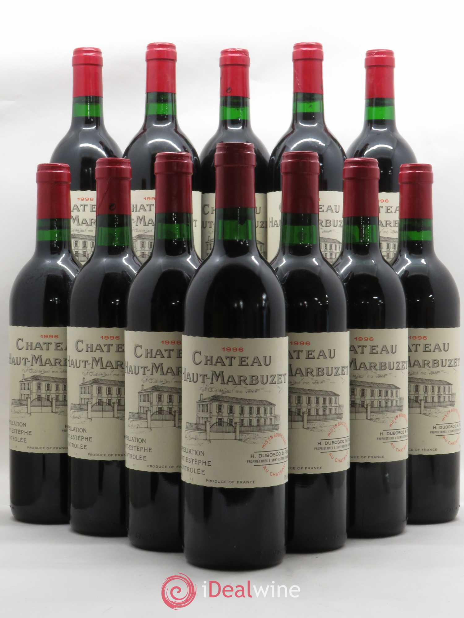 Château Haut Marbuzet 1996 - Lot de 12 bouteilles - 0