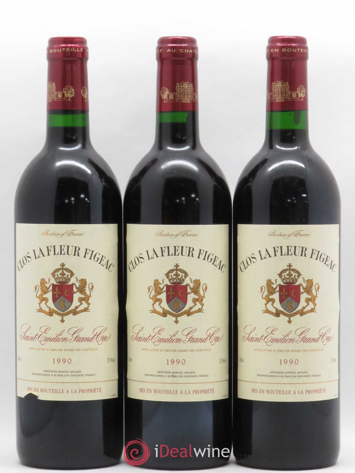 Saint-Émilion Grand Cru Clos La Fleur Figeac 1990 - Posten von 12 Flaschen - 1