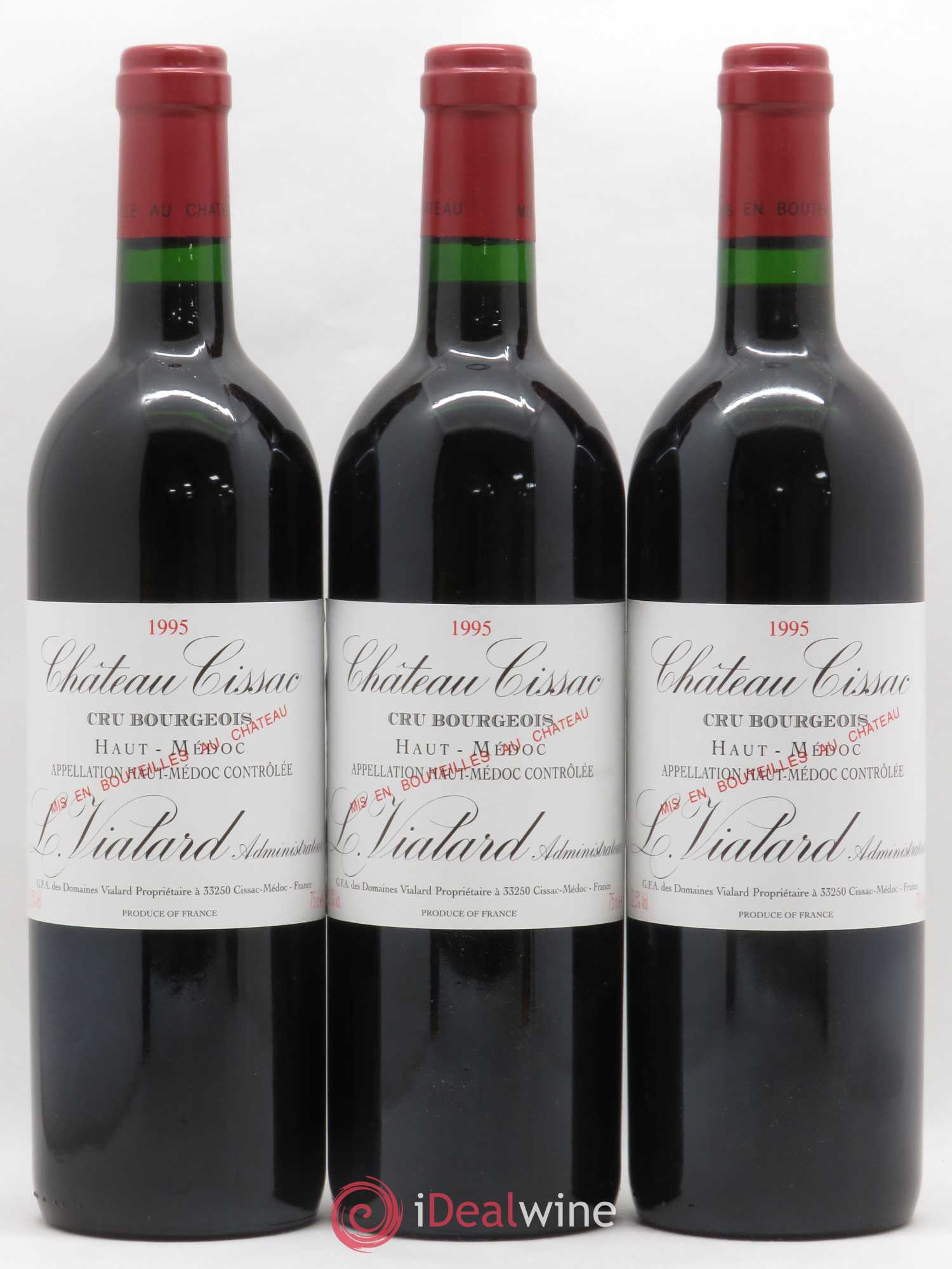 Château Cissac Cru Bourgeois 1995 - Lot de 12 bouteilles - 2