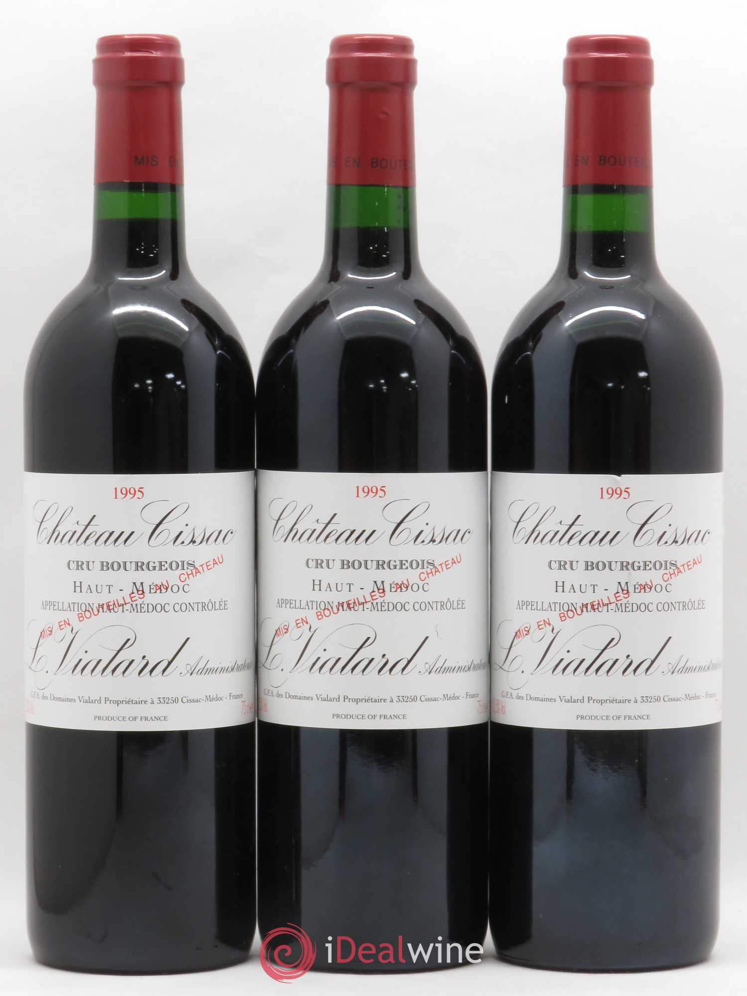 Château Cissac Cru Bourgeois 1995 - Lot de 12 bouteilles - 3