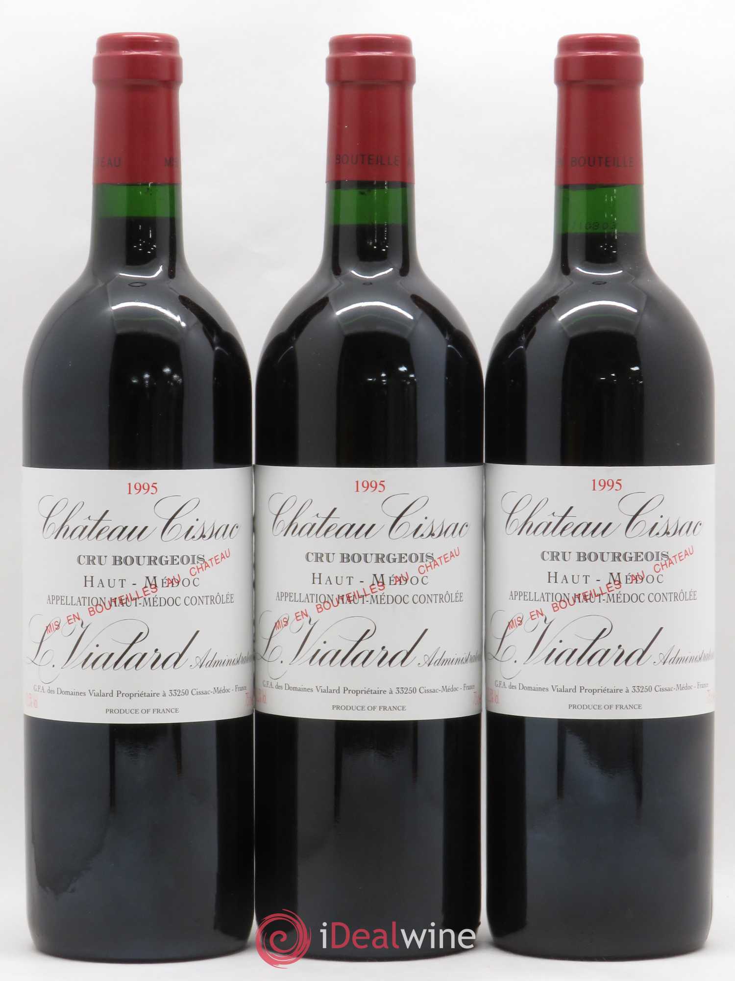 Château Cissac Cru Bourgeois 1995 - Lot de 12 bouteilles - 4