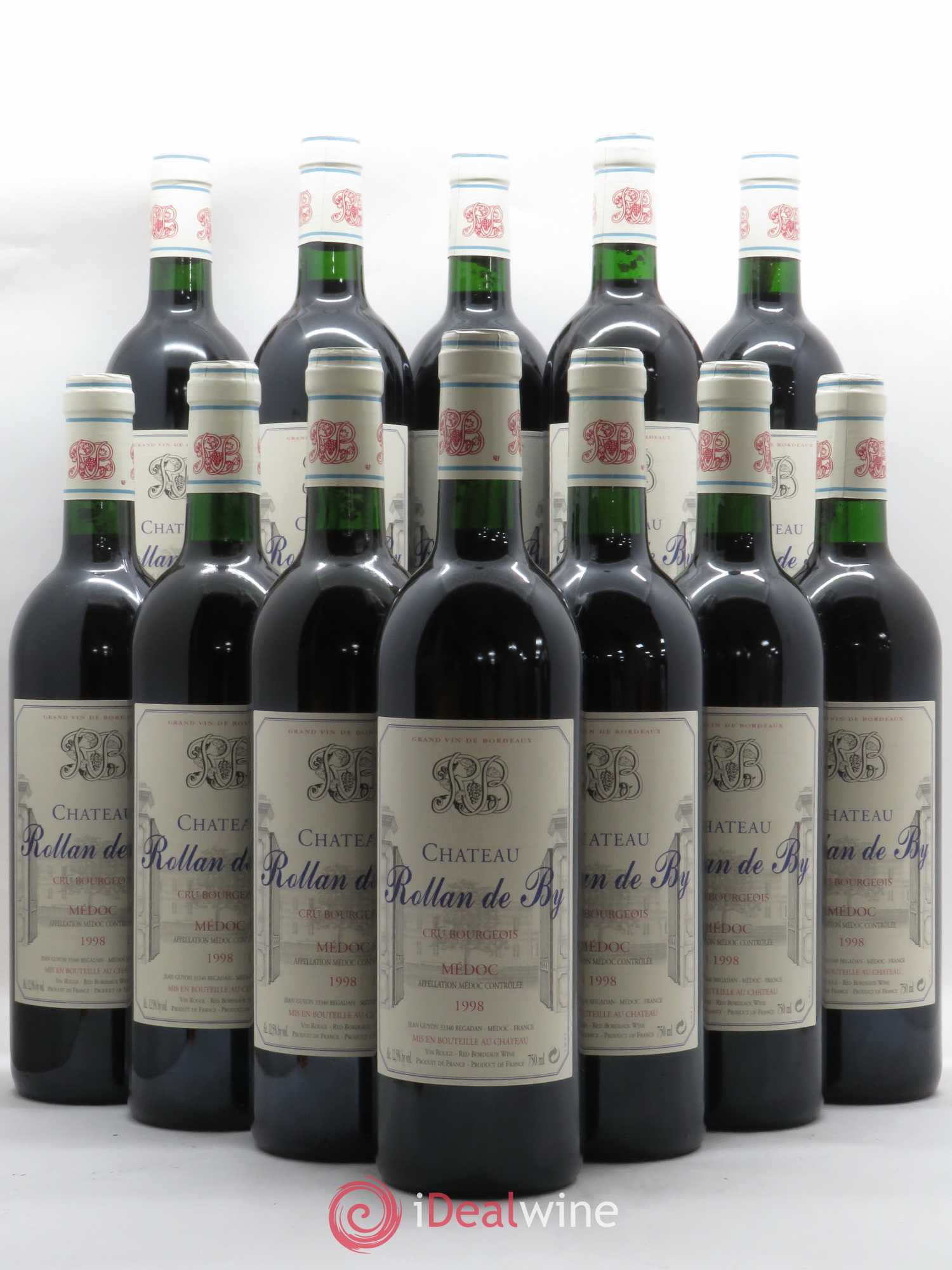 Château Rollan de By Cru Bourgeois 1998 - Lot de 12 bouteilles - 0