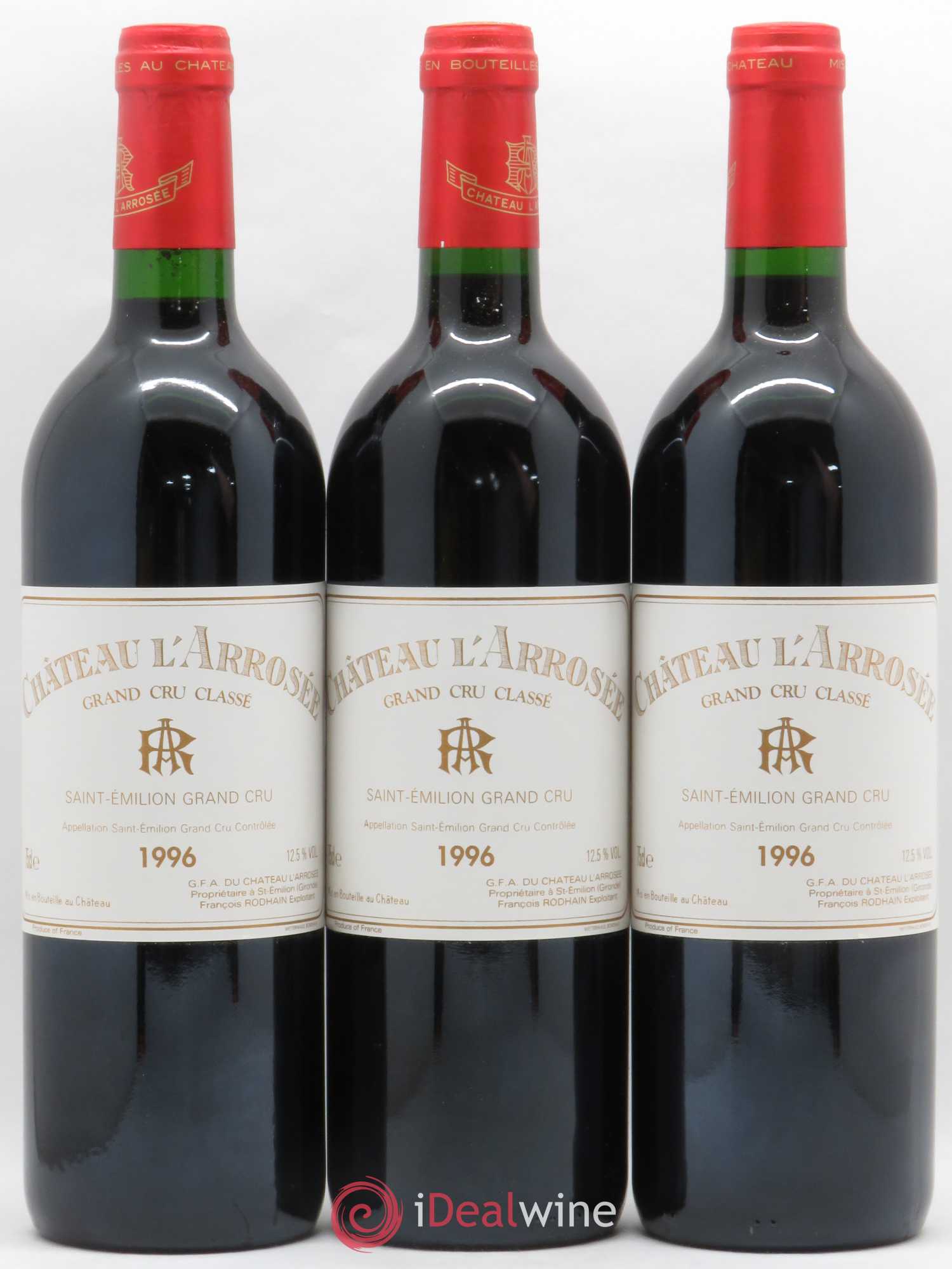 Château l' Arrosée Grand Cru Classé 1996 - Lot de 12 bouteilles - 3