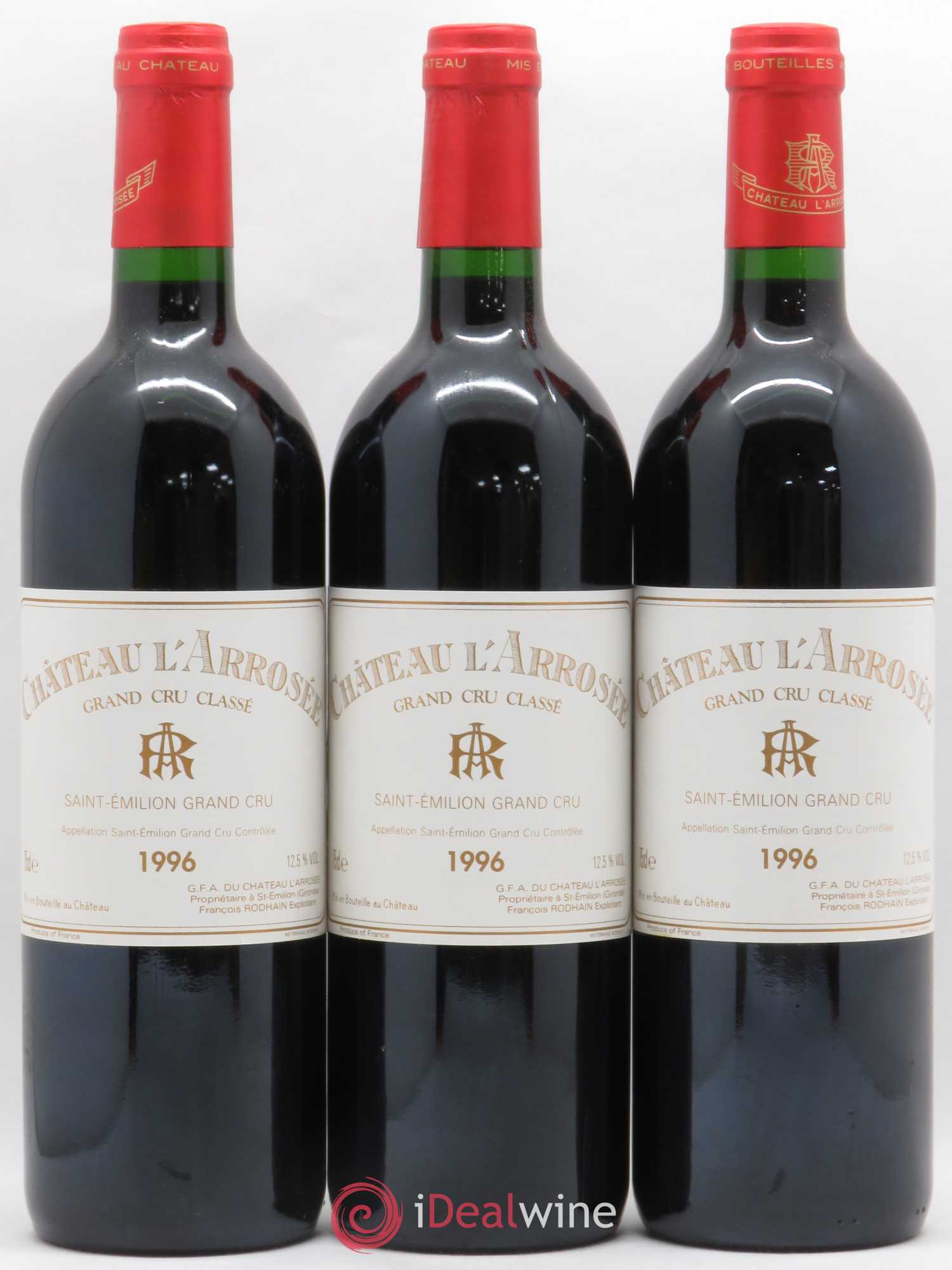 Château l' Arrosée Grand Cru Classé 1996 - Lot de 12 bouteilles - 4