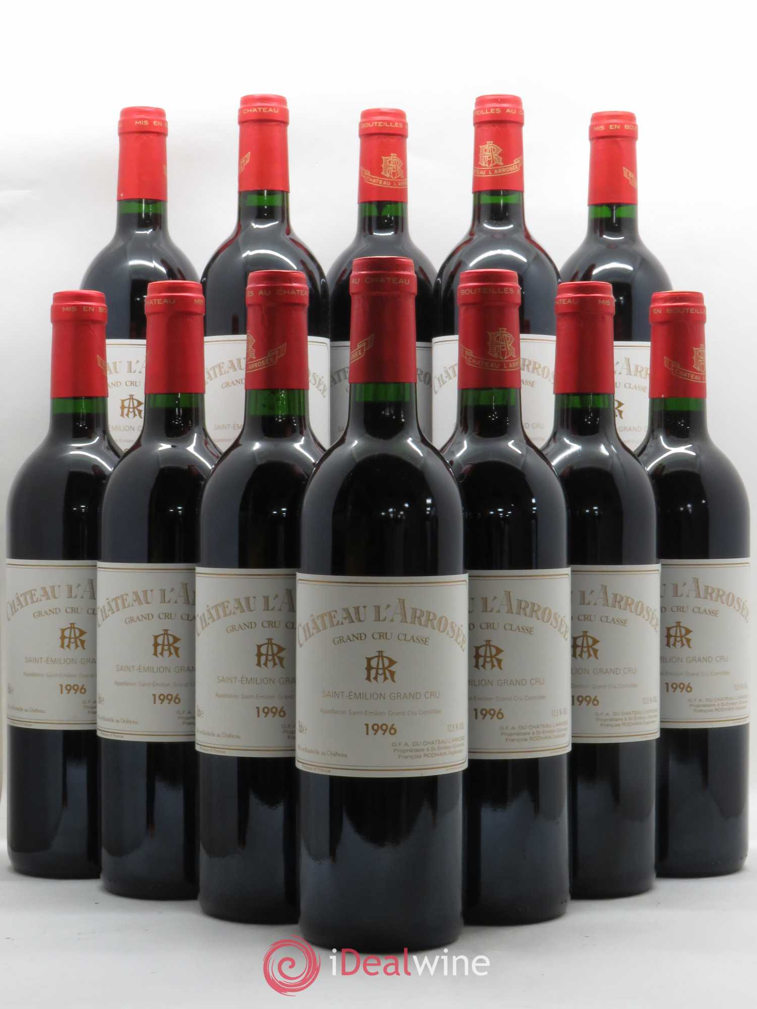 Château l' Arrosée Grand Cru Classé 1996 - Lot de 12 bouteilles - 0