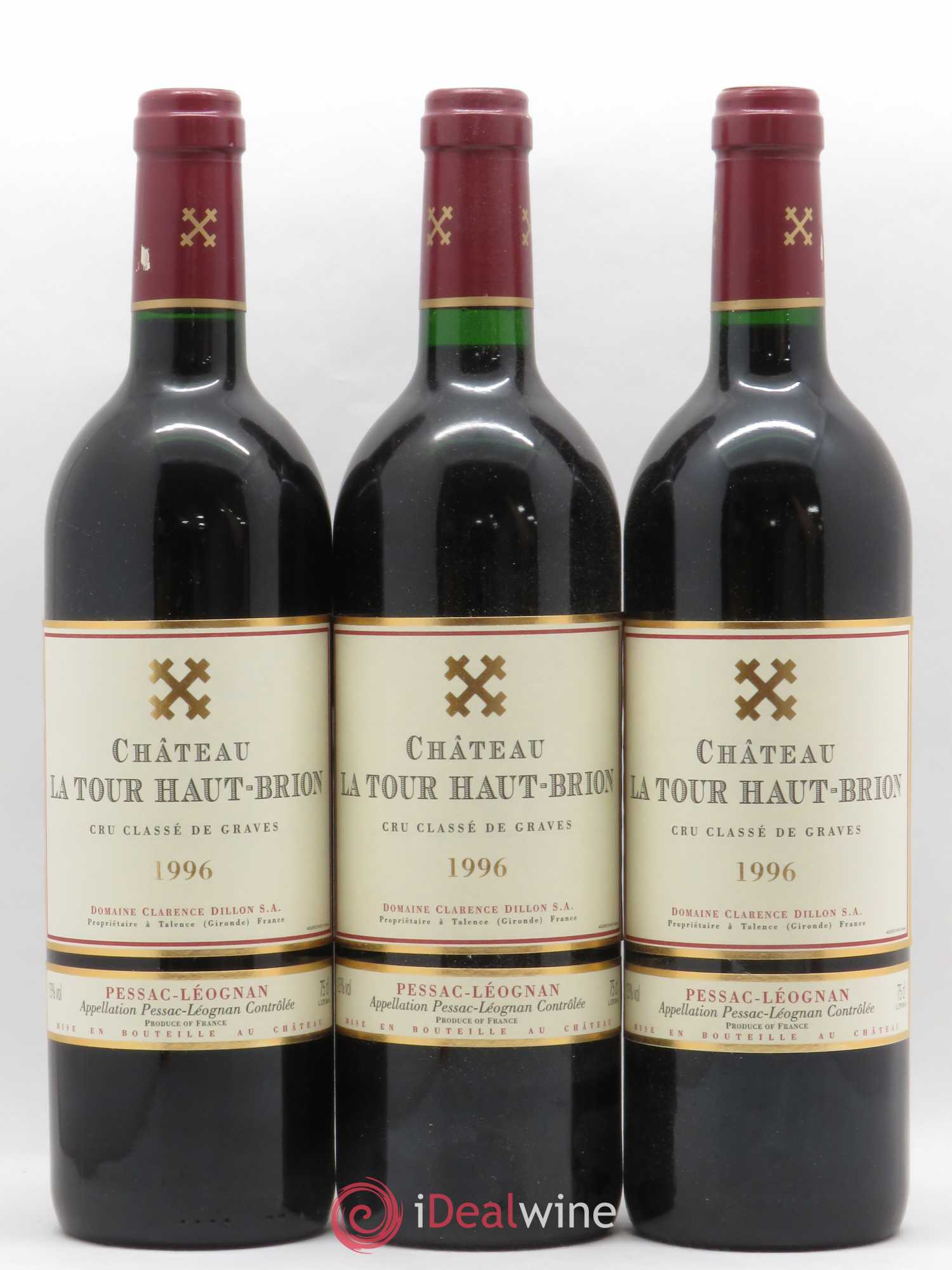 Château la Tour Haut-Brion Cru Classé de Graves 1996 - Lot de 12 bouteilles - 1