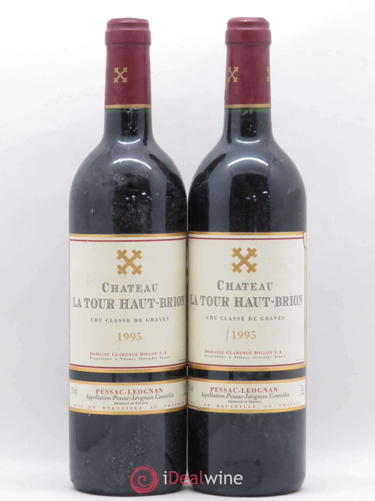 Château la Tour Haut-Brion Cru Classé de Graves 1995 - Lot de 2 bouteilles - 0