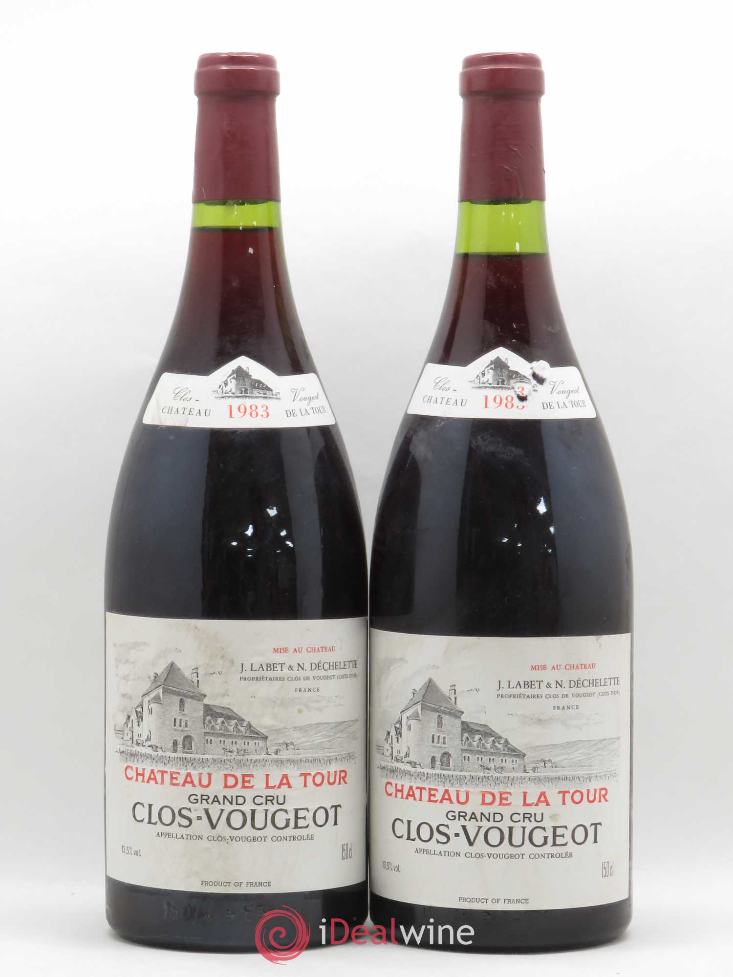 Clos de Vougeot Grand Cru Château de La Tour 1983 - Lot de 2 magnums - 0