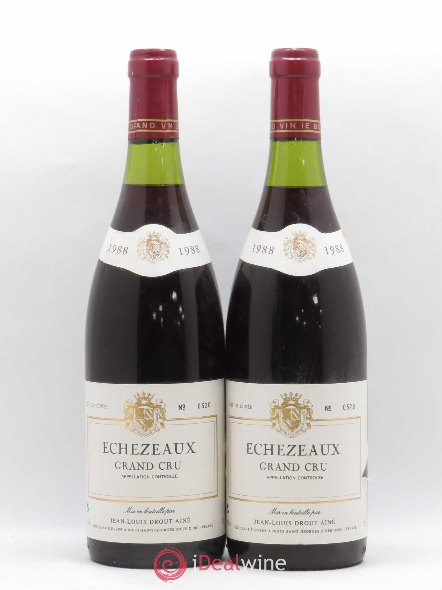 Echezeaux Grand Cru Jean Louis Drout Aîné 1988 - Posten von 2 Flaschen - 0