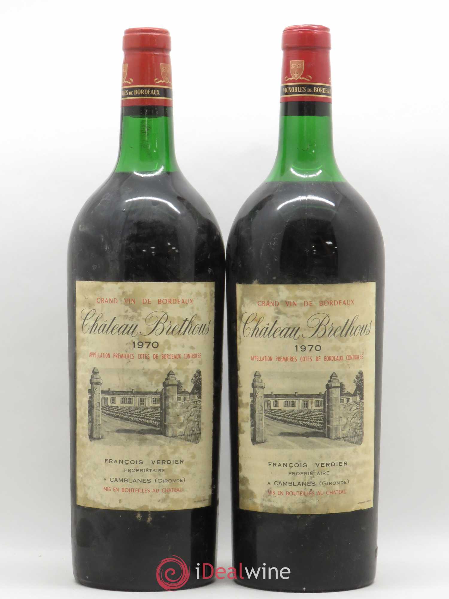 Médoc Château Brethou 1970 - Posten von 2 Magnum - 0
