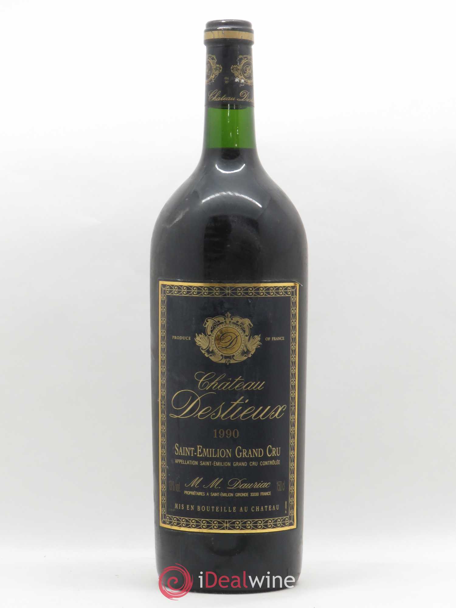 Château Destieux Grand Cru Classé 1990 - Lot de 1 magnum - 0