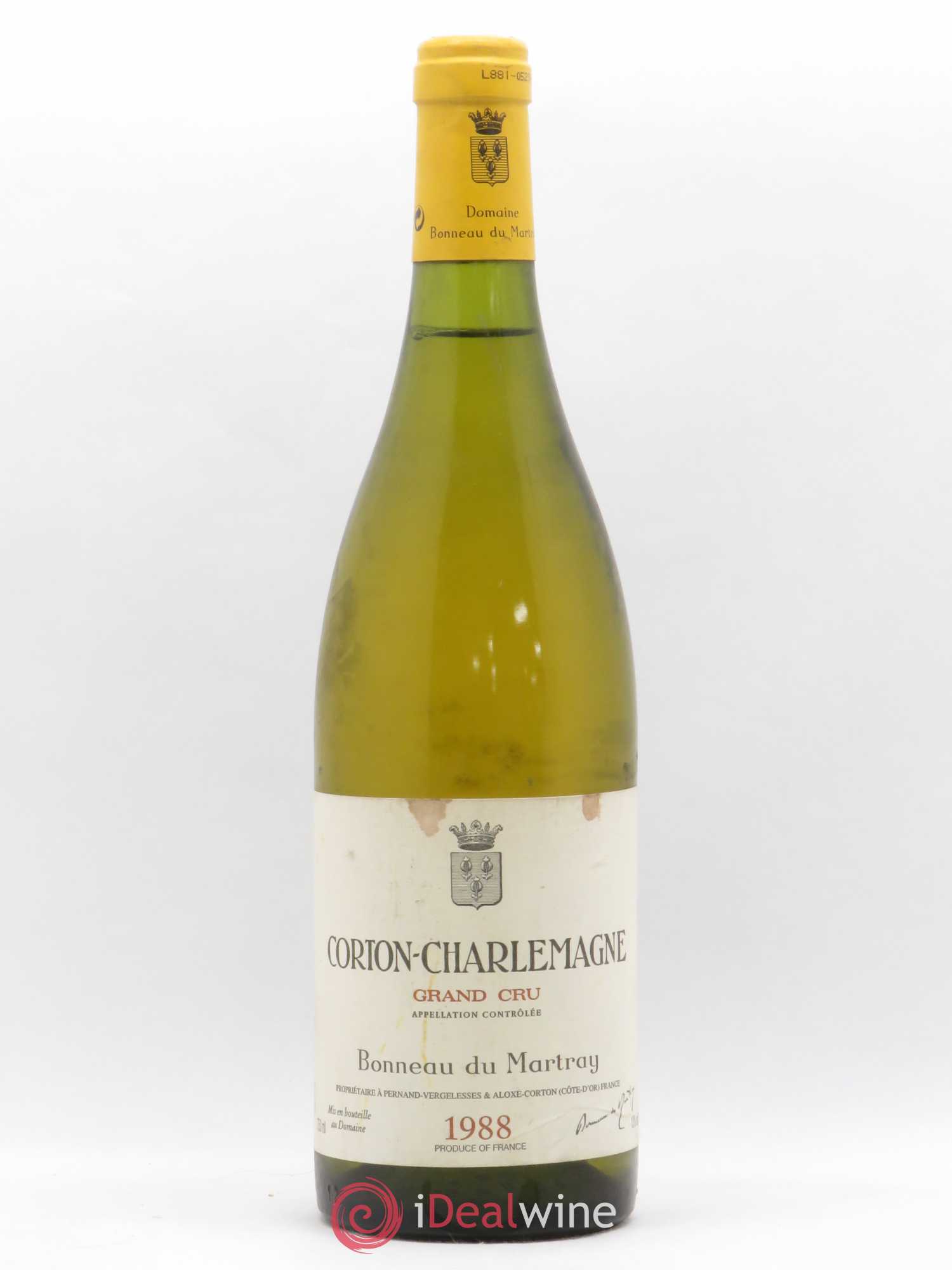 Corton-Charlemagne Grand Cru Bonneau du Martray (Domaine) 1988 - Lot de 1 bouteille - 0