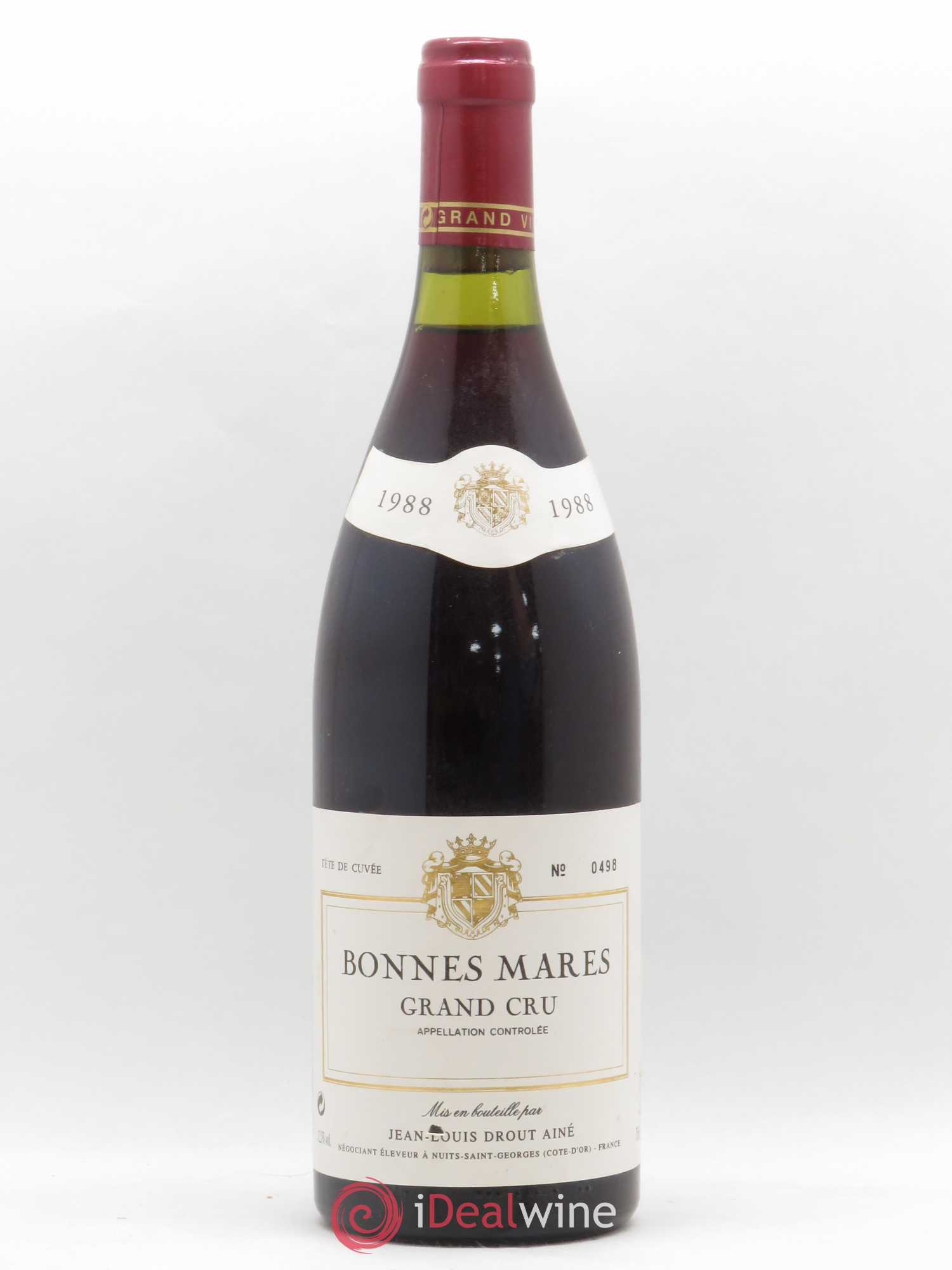 Bonnes-Mares Grand Cru Tête de Cuvée Jean Louis Drout 1988 - Lotto di 1 bottiglia - 0