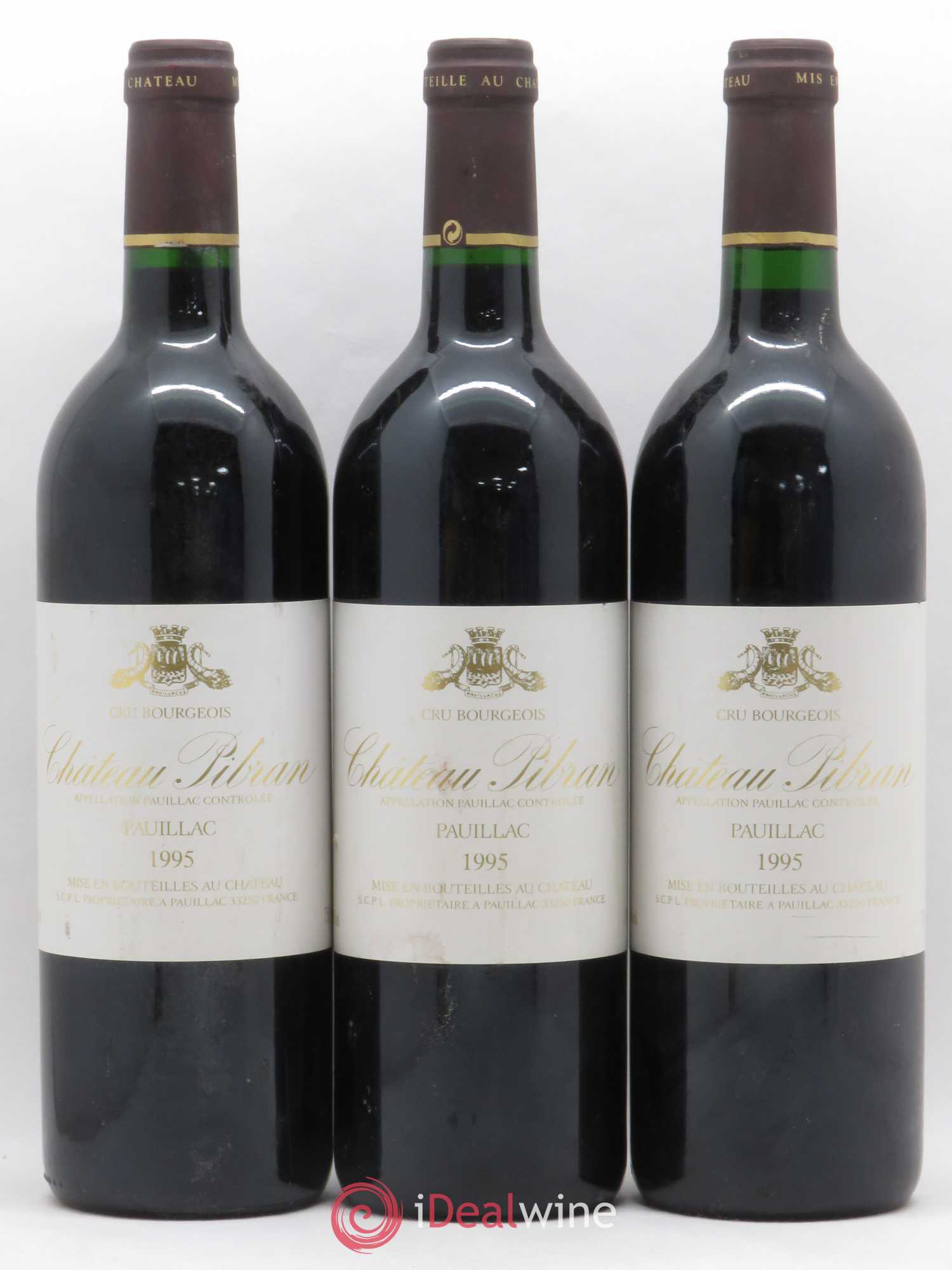Château Pibran 1995 - Lot de 3 bouteilles - 0