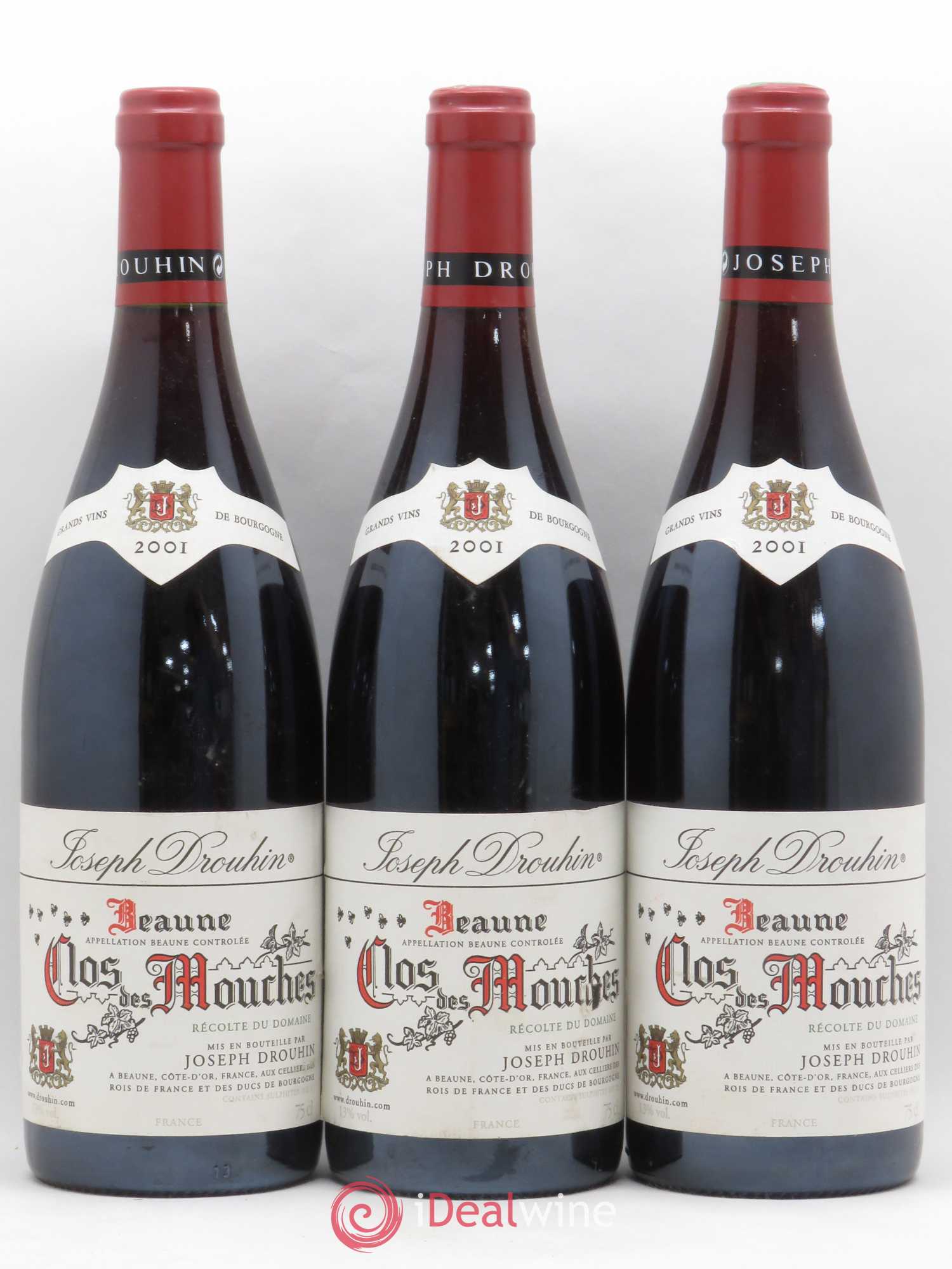 Beaune 1er Cru Clos des Mouches Joseph Drouhin 2001 - Lot de 3 bouteilles - 0