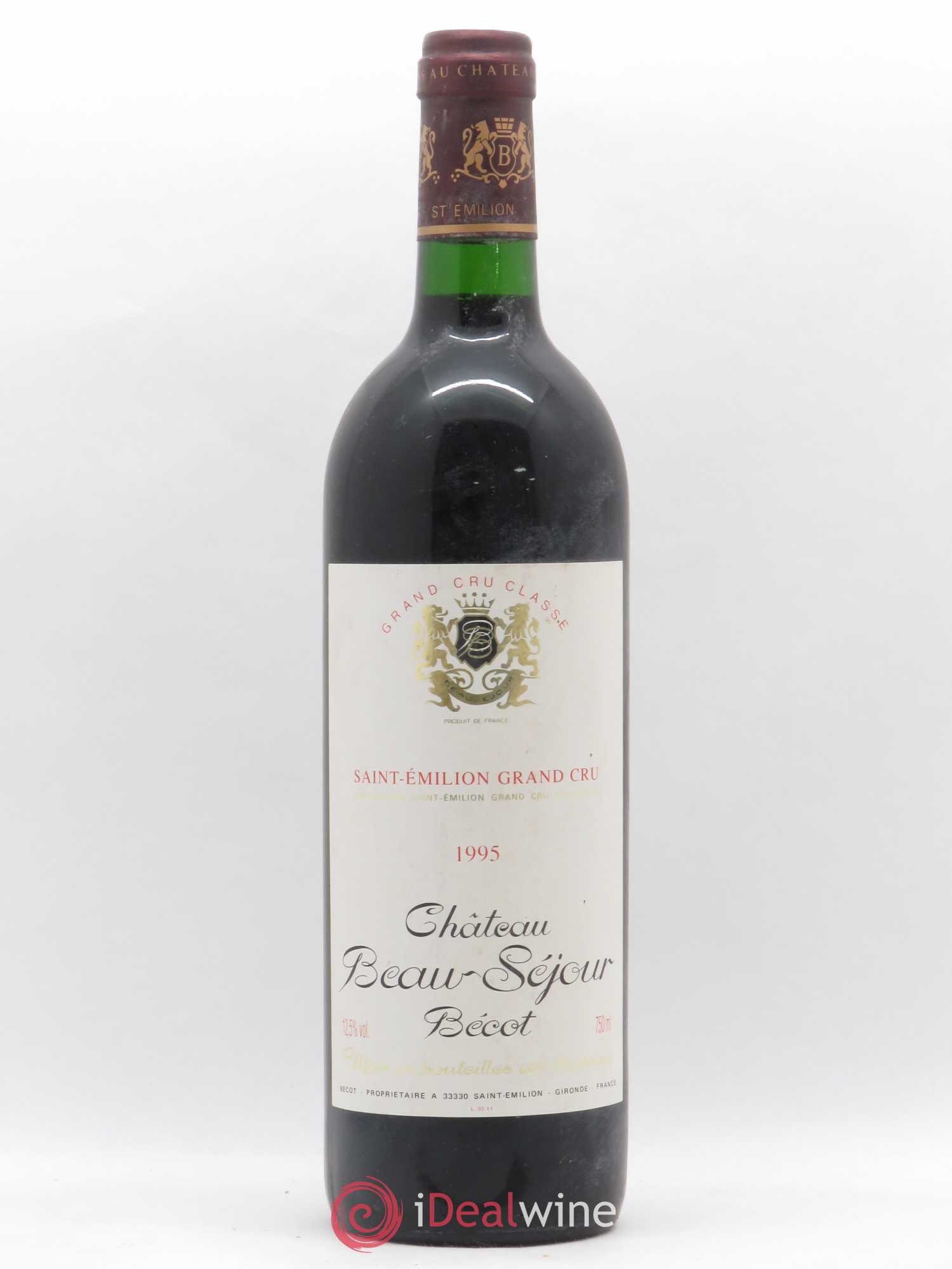 Château Beau-Séjour Bécot 1er Grand Cru Classé B 1995 - Lot de 1 bouteille - 0