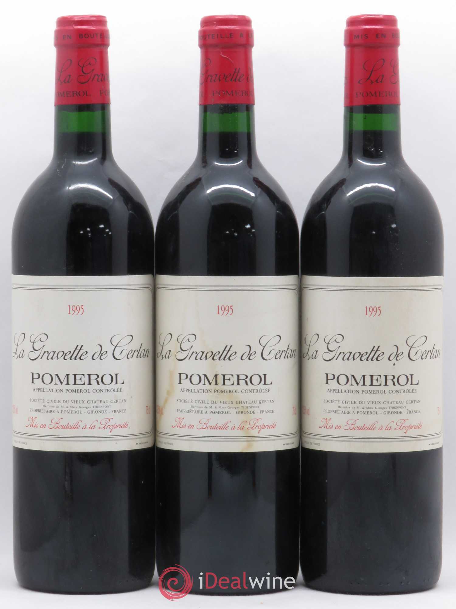 La Gravette de Certan 1995 - Lot de 3 bouteilles - 0