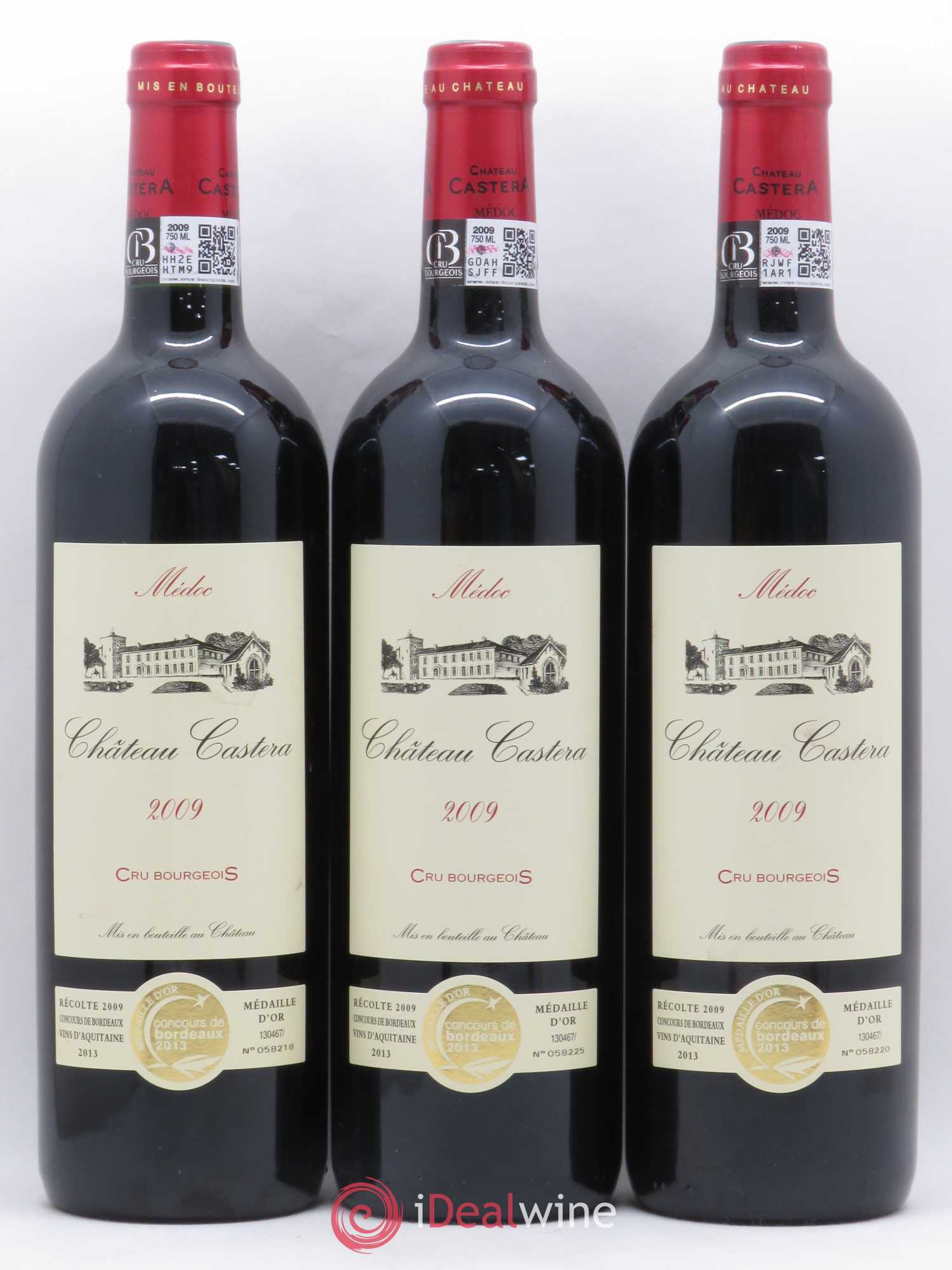 Château Castera Cru Bourgeois 2009 - Lot de 3 bouteilles - 0
