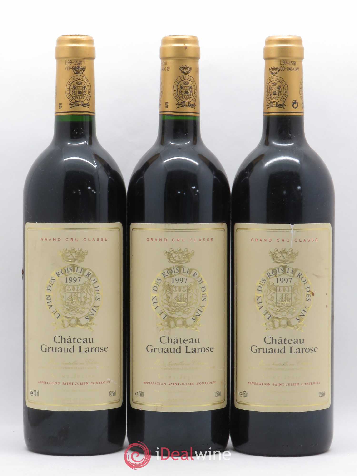 Château Gruaud Larose 2ème Grand Cru Classé 1997 - Lot de 3 bouteilles - 0