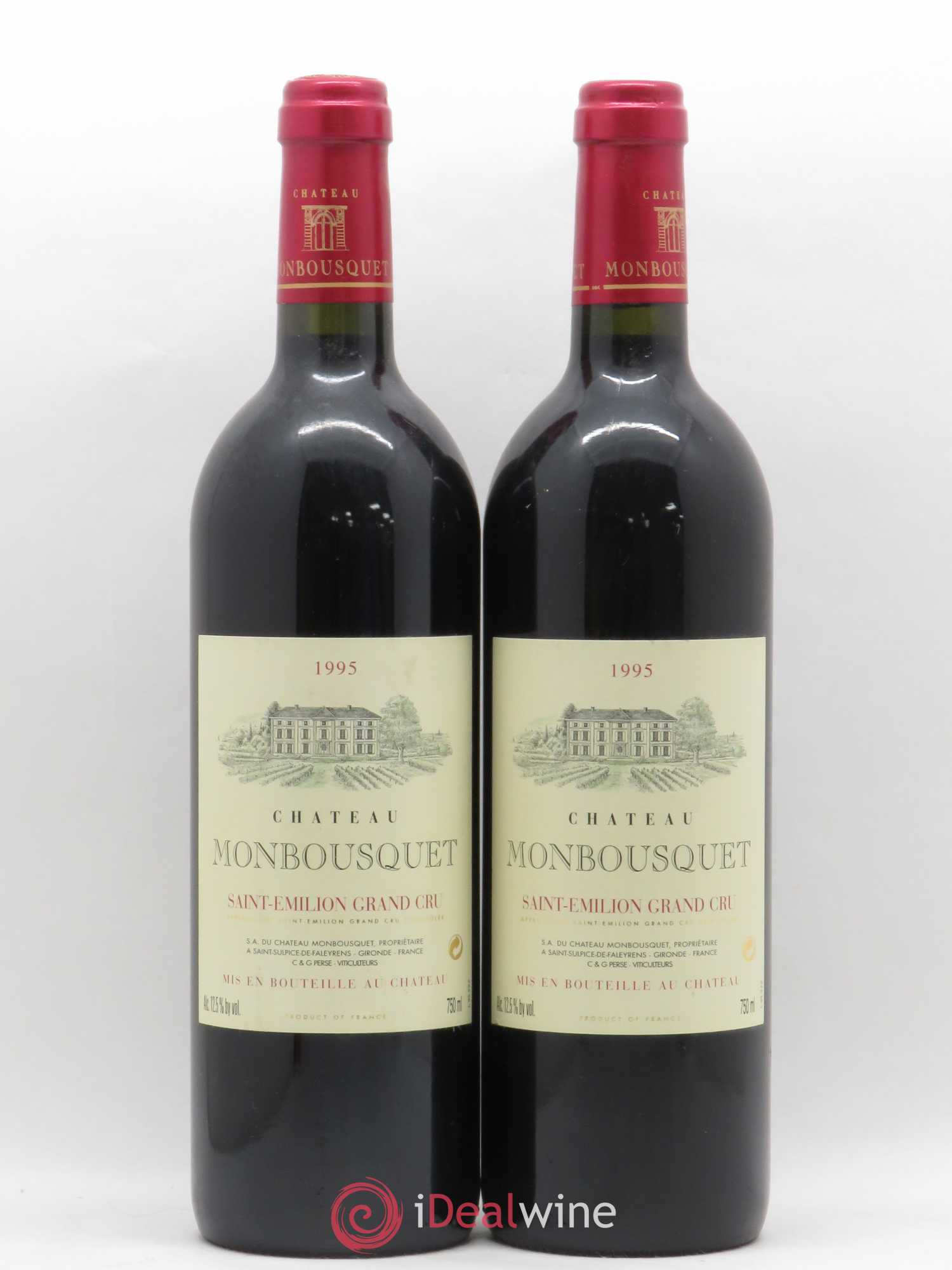 Château Monbousquet Grand Cru Classé 1995 - Lot de 2 bouteilles - 0