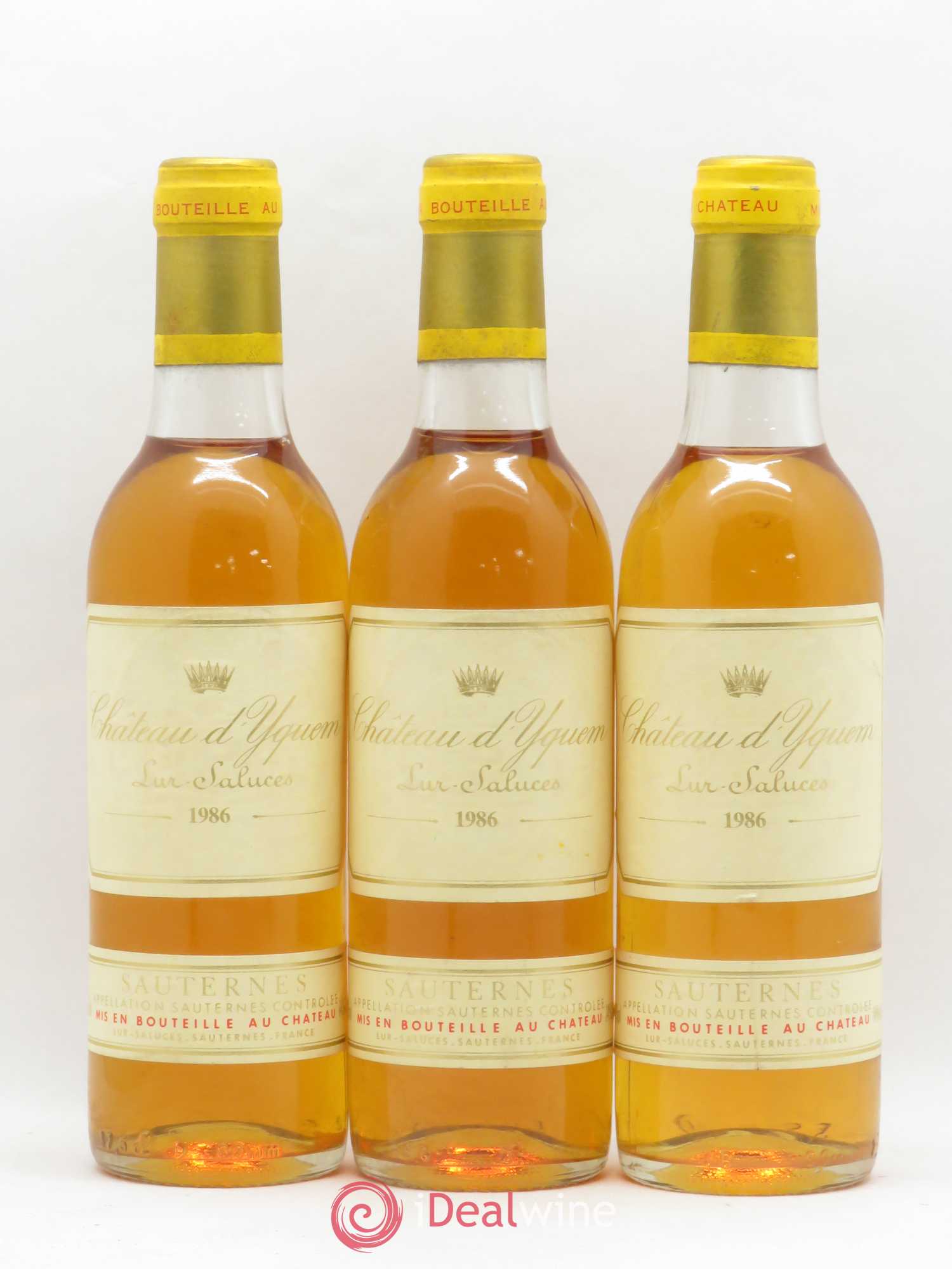 Château d' Yquem 1er Cru Classé Supérieur 1986 - Posten von 3 Demi-Flaschen - 0