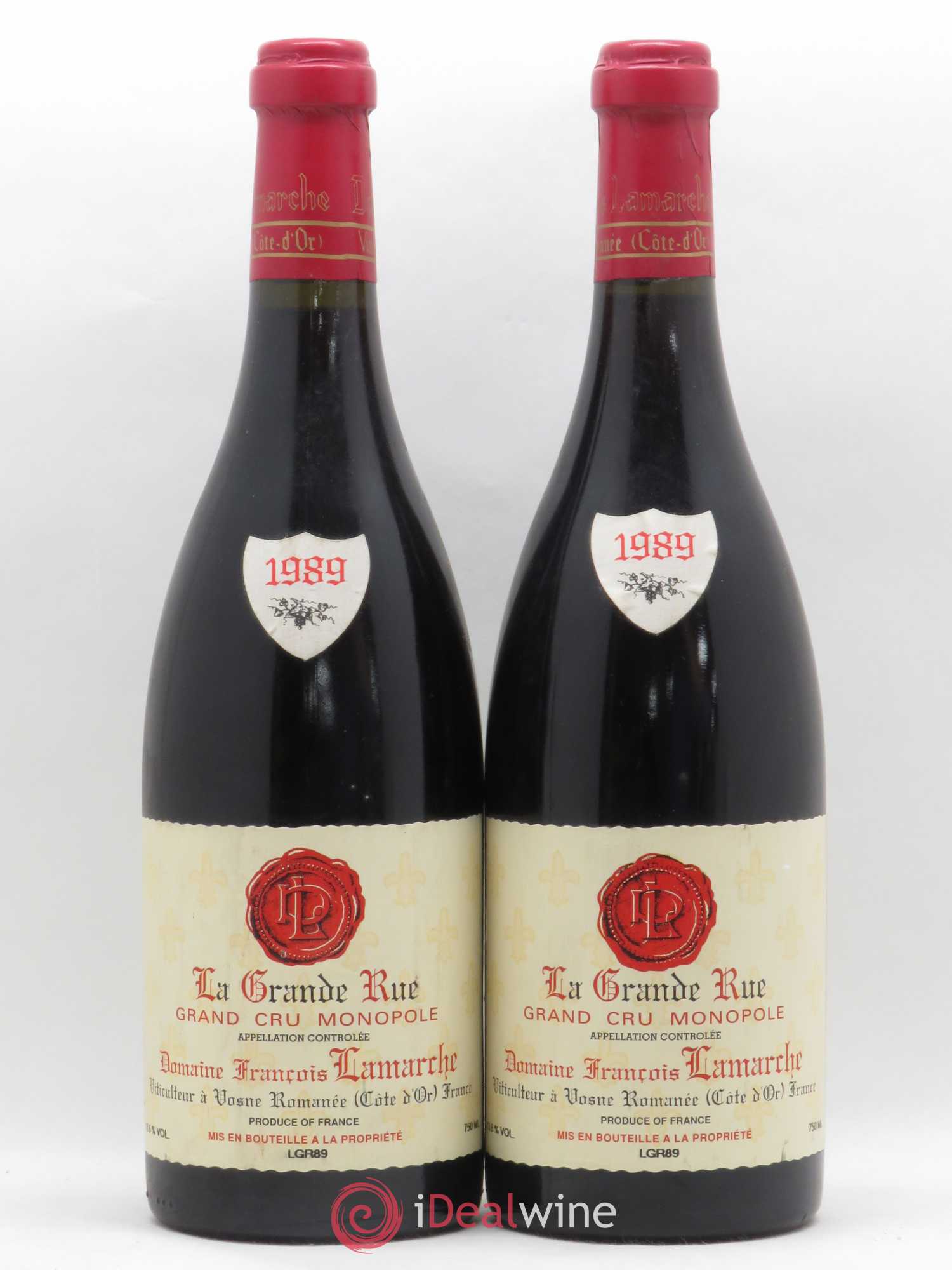 La Grande Rue Grand Cru Lamarche (Domaine) 1989 - Lot de 2 bouteilles - 0